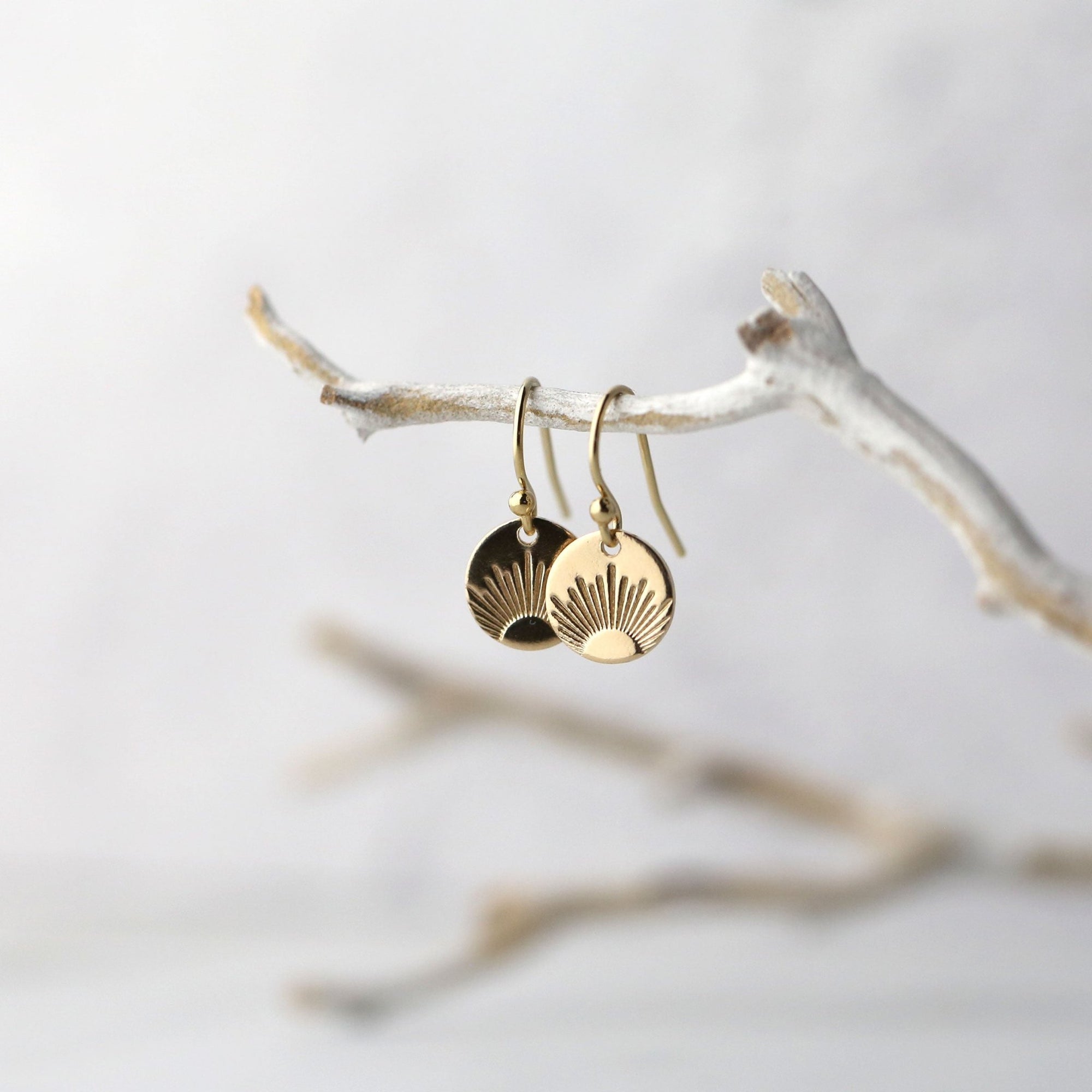 New Day Sunrise Earrings jewelry handmade by Burnish