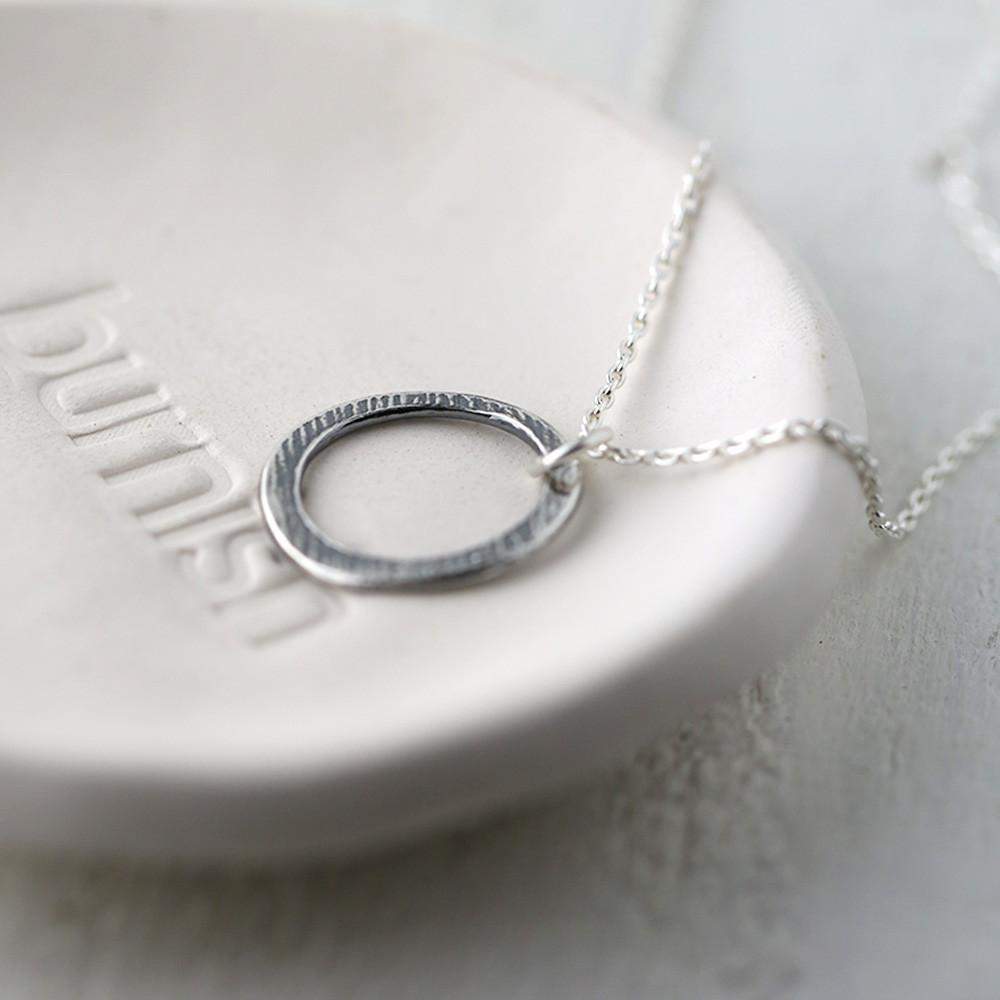 ONLY 1 - Rustic Circle Necklace - Handmade Jewelry by Burnish