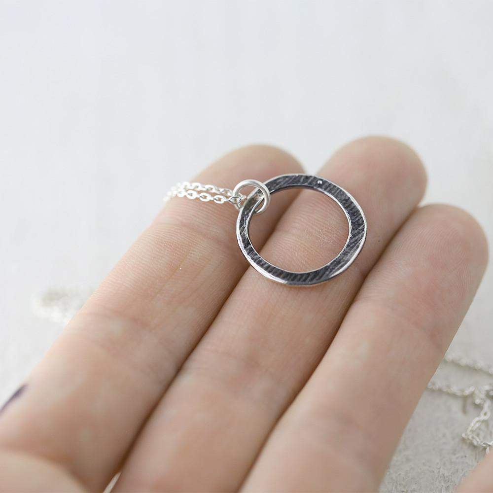 ONLY 1 - Rustic Circle Necklace - Handmade Jewelry by Burnish