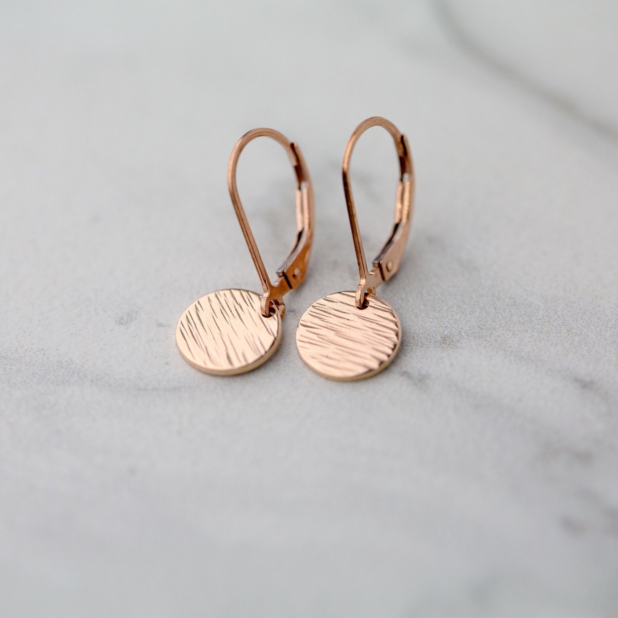 1 Pair Simple Rose Gold Filled Minimal Leverback Earring Hooks Earring  Component