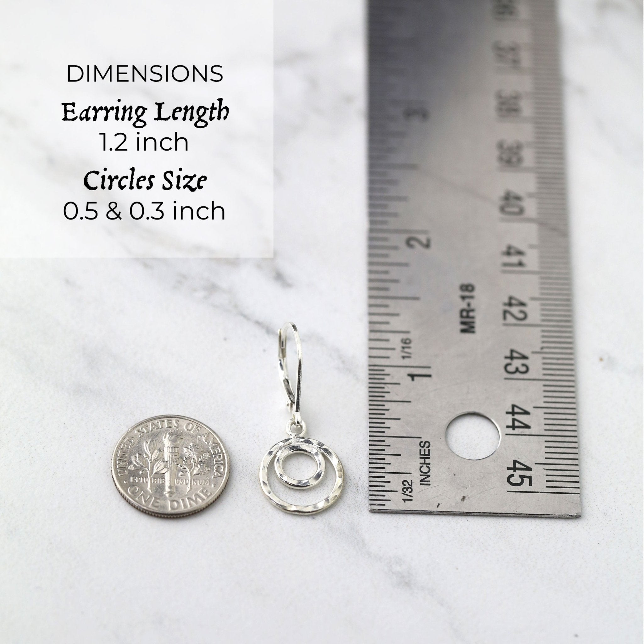 Silver Double Circles Jewelry Set