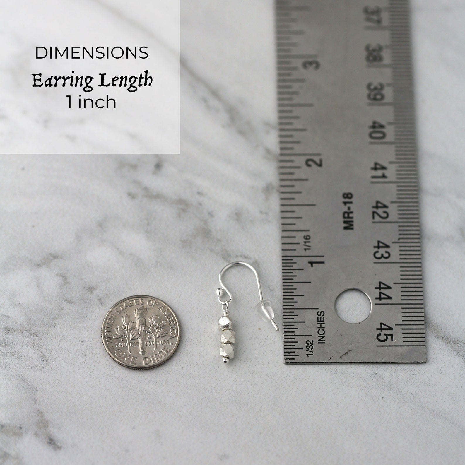 Silver Nugget Trio Earrings jewelry handmade by Burnish
