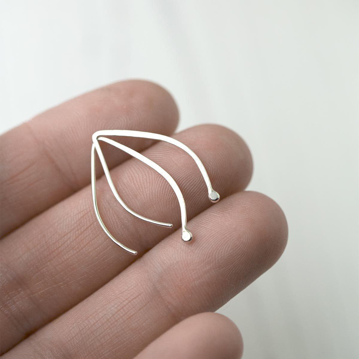 Sterling Droplet Earrings - Handmade Jewelry by Burnish