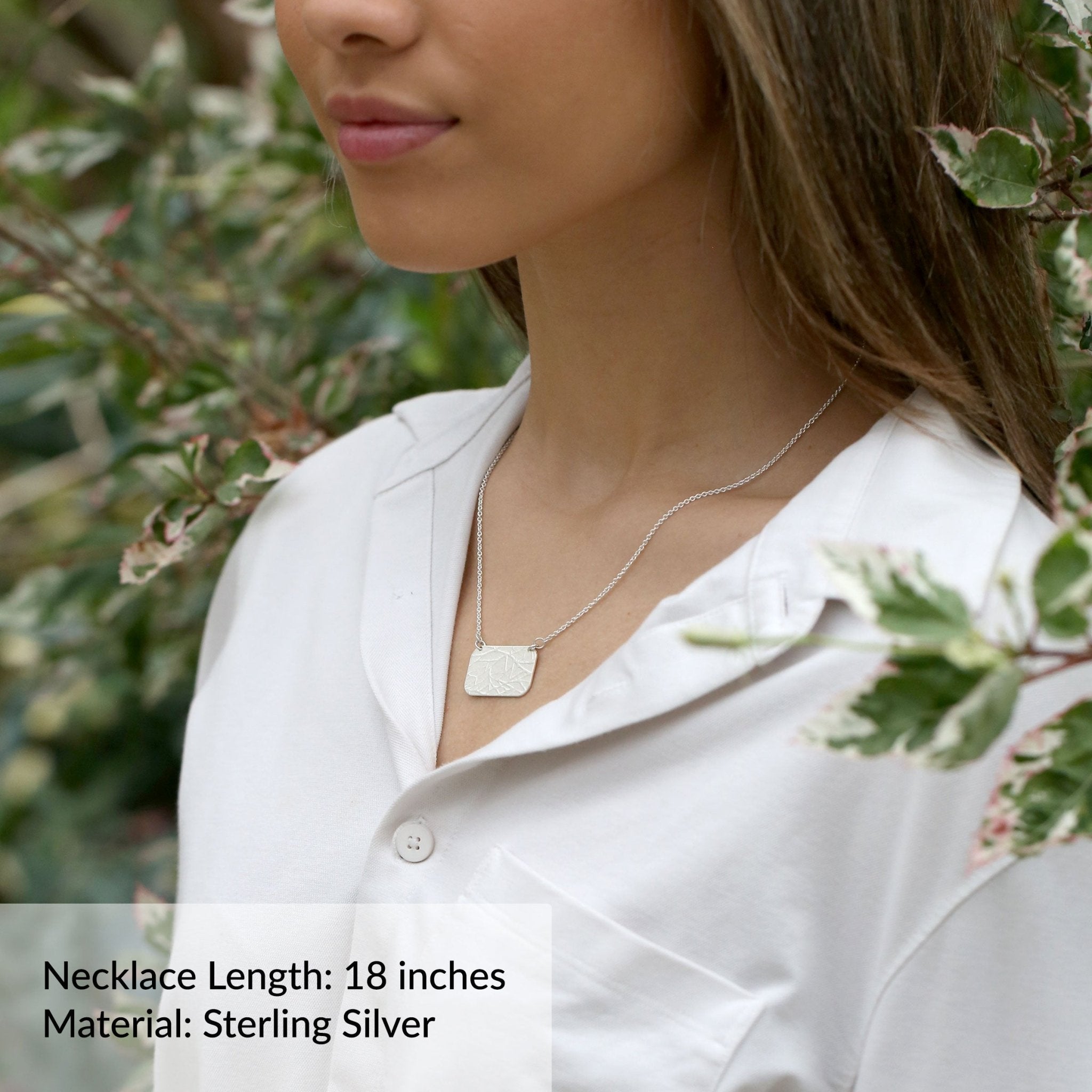 Sterling Silver Branches Pendant Necklace