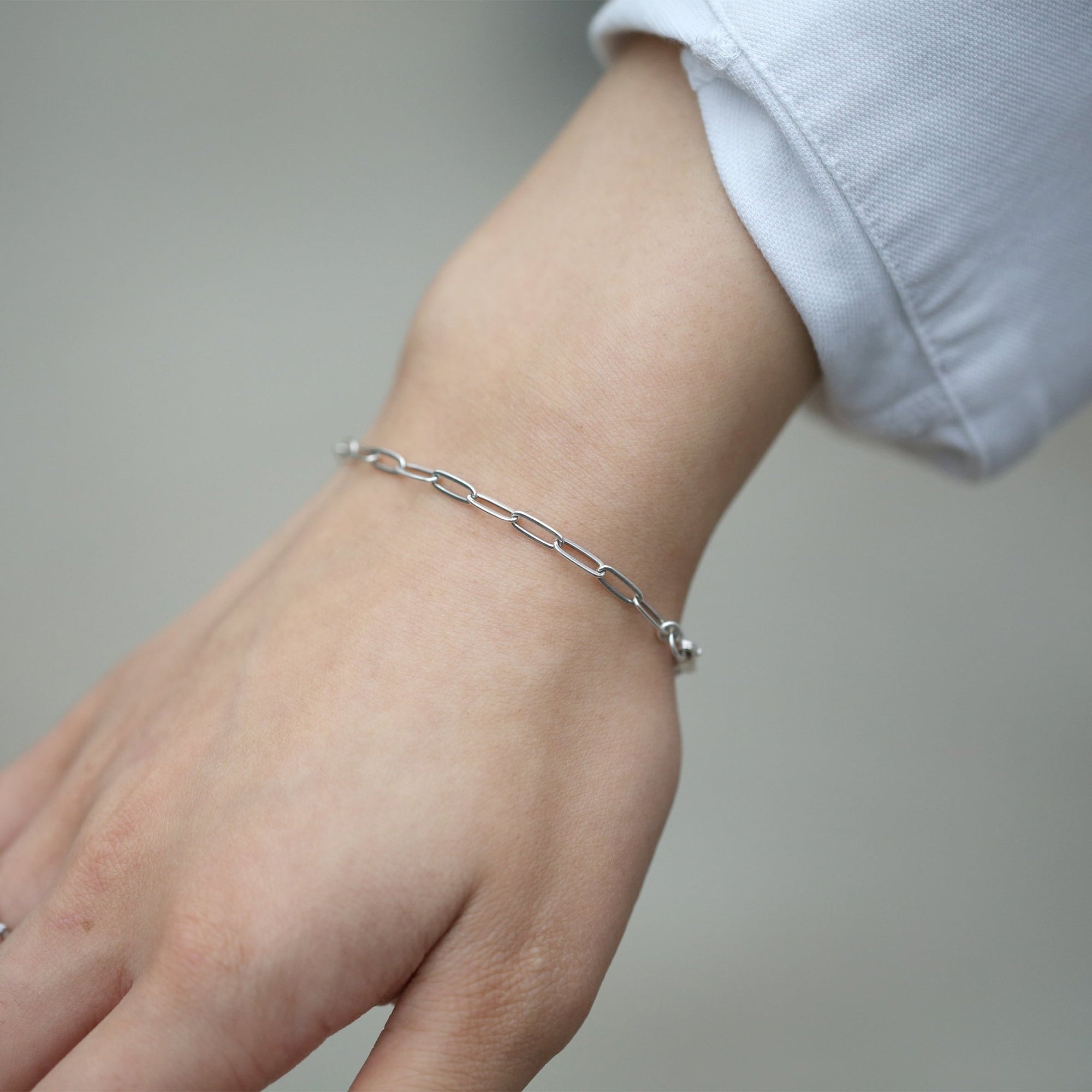 Elegant Elongated Link Chain Bracelet jewelry handmade by Burnish