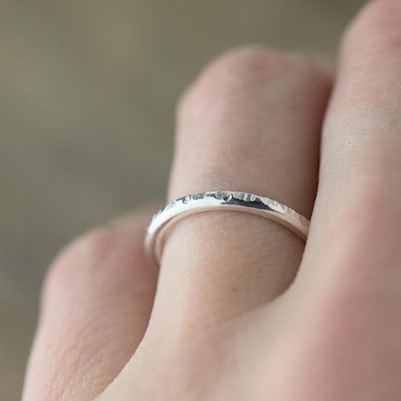 Thick Bark Ring jewelry handmade by Burnish