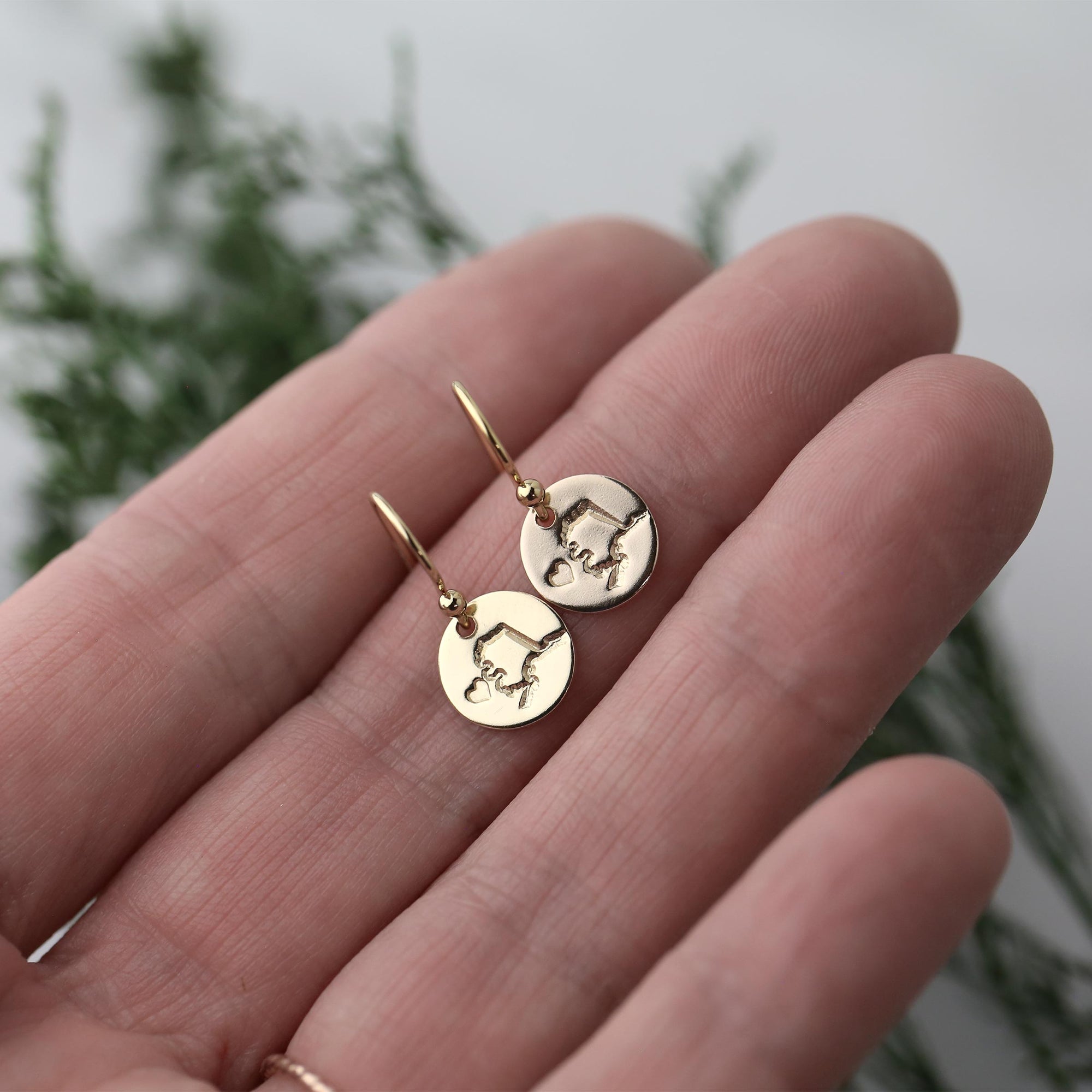 Alaska State Love Earrings