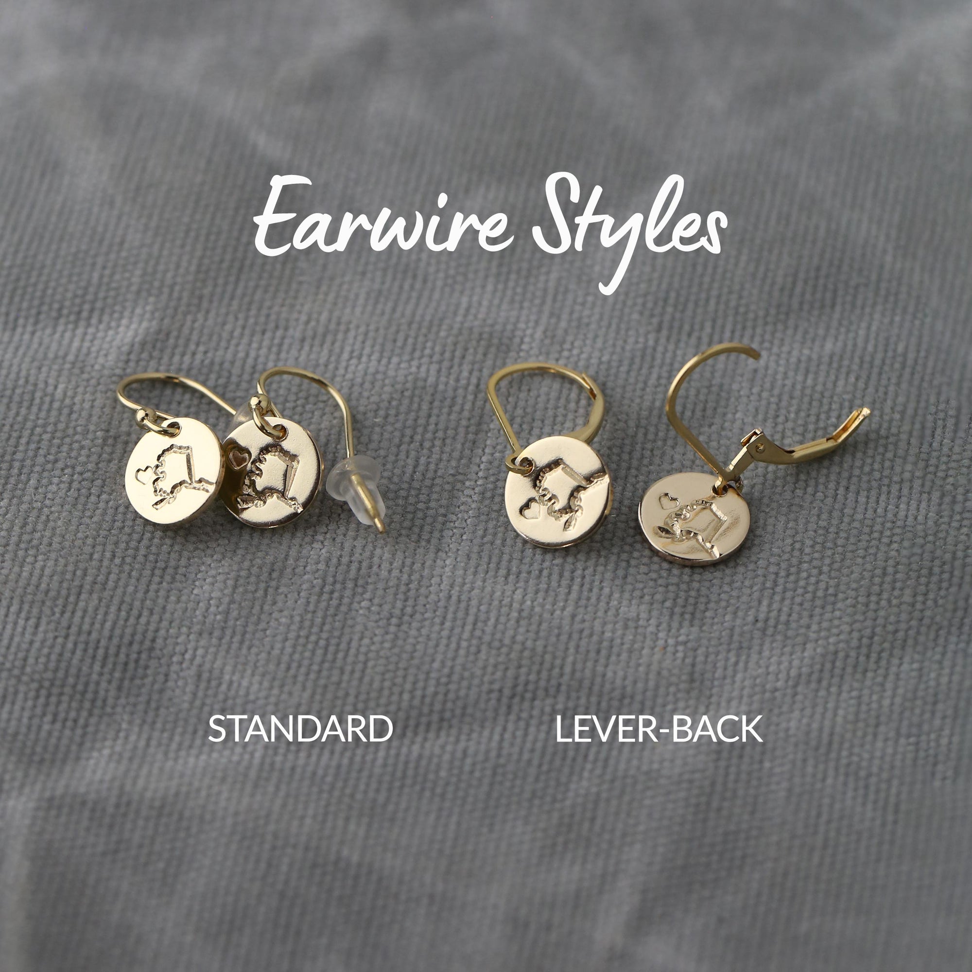 Alaska State Love Earrings