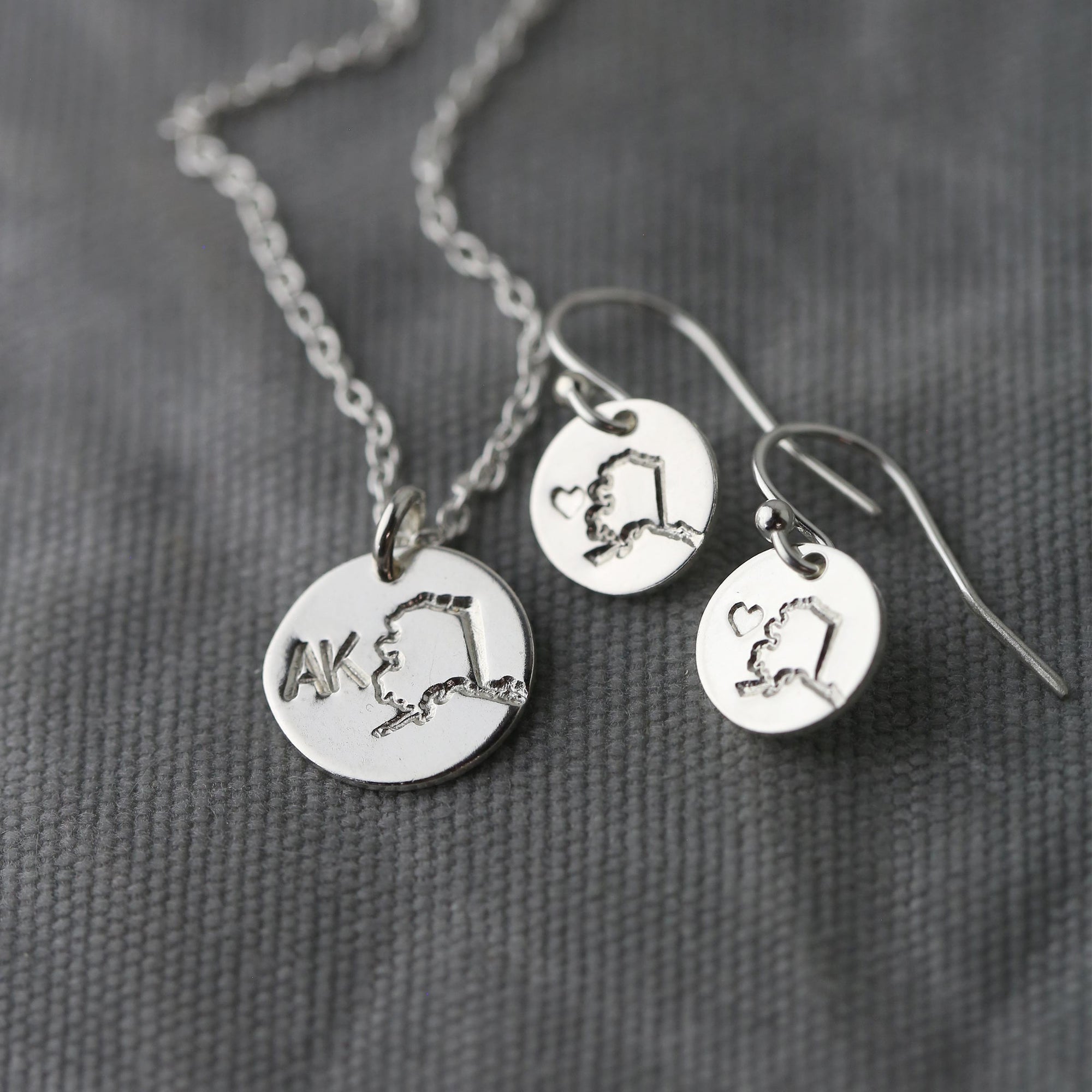 Alaska State Love Earrings