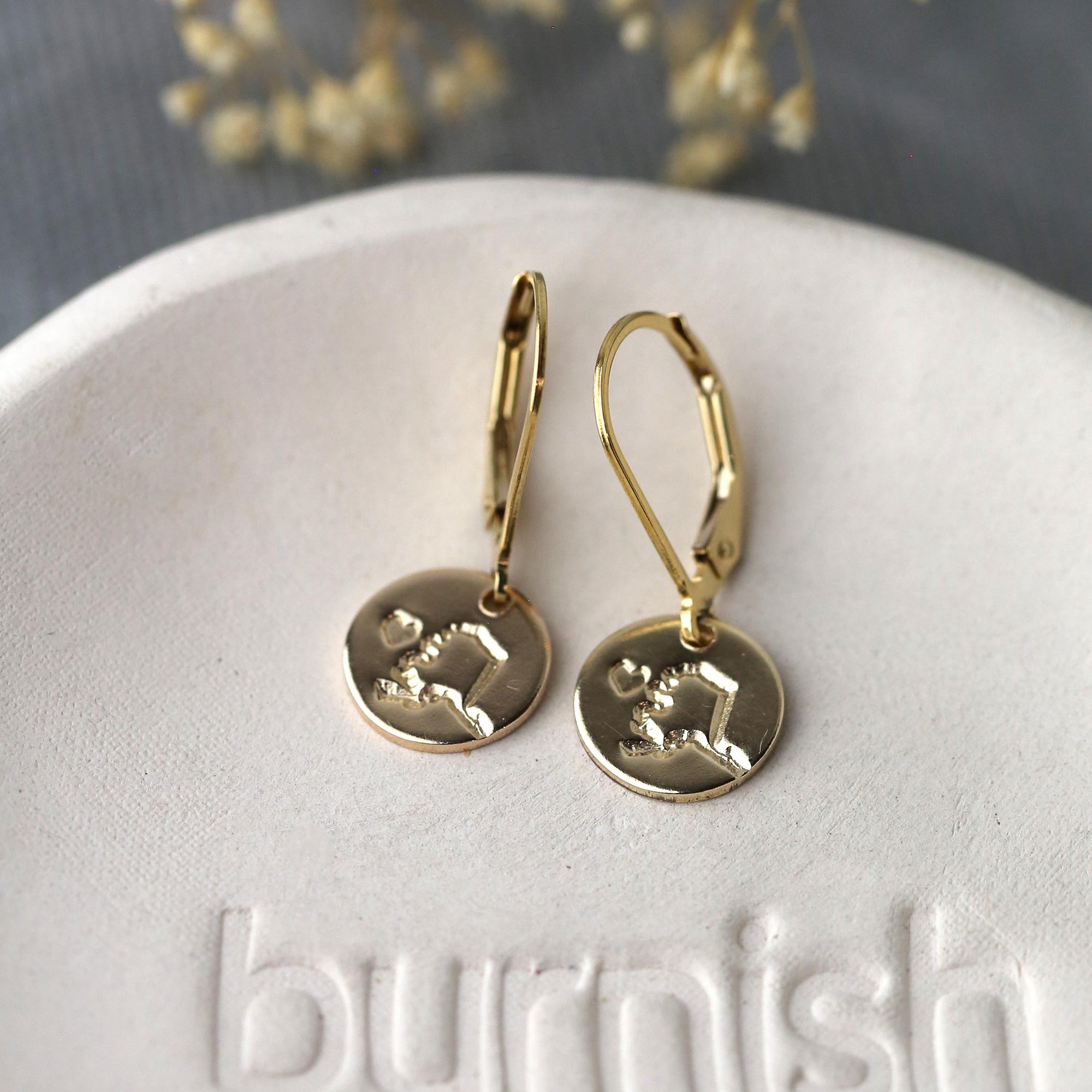 Alaska State Love Earrings