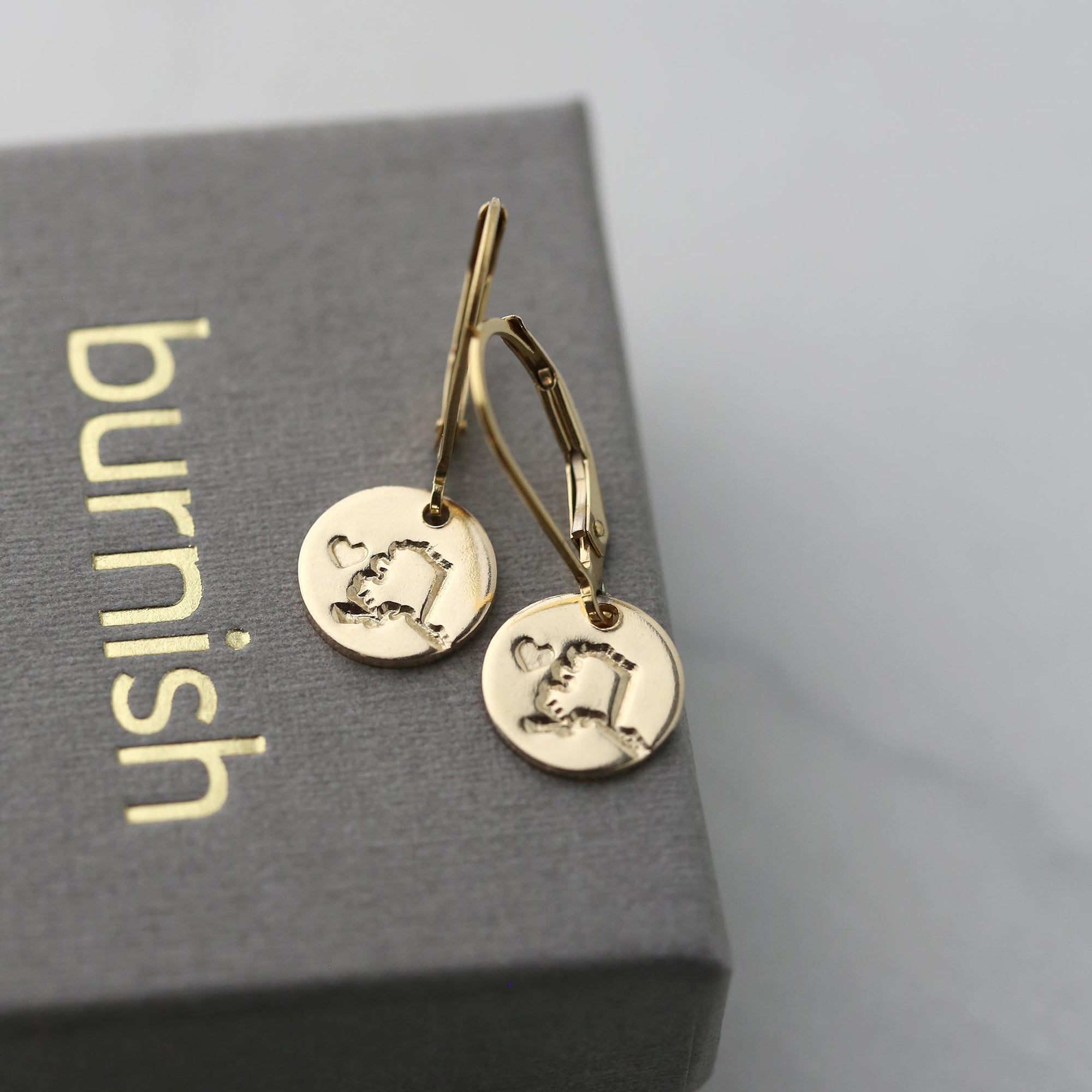 Alaska State Love Earrings