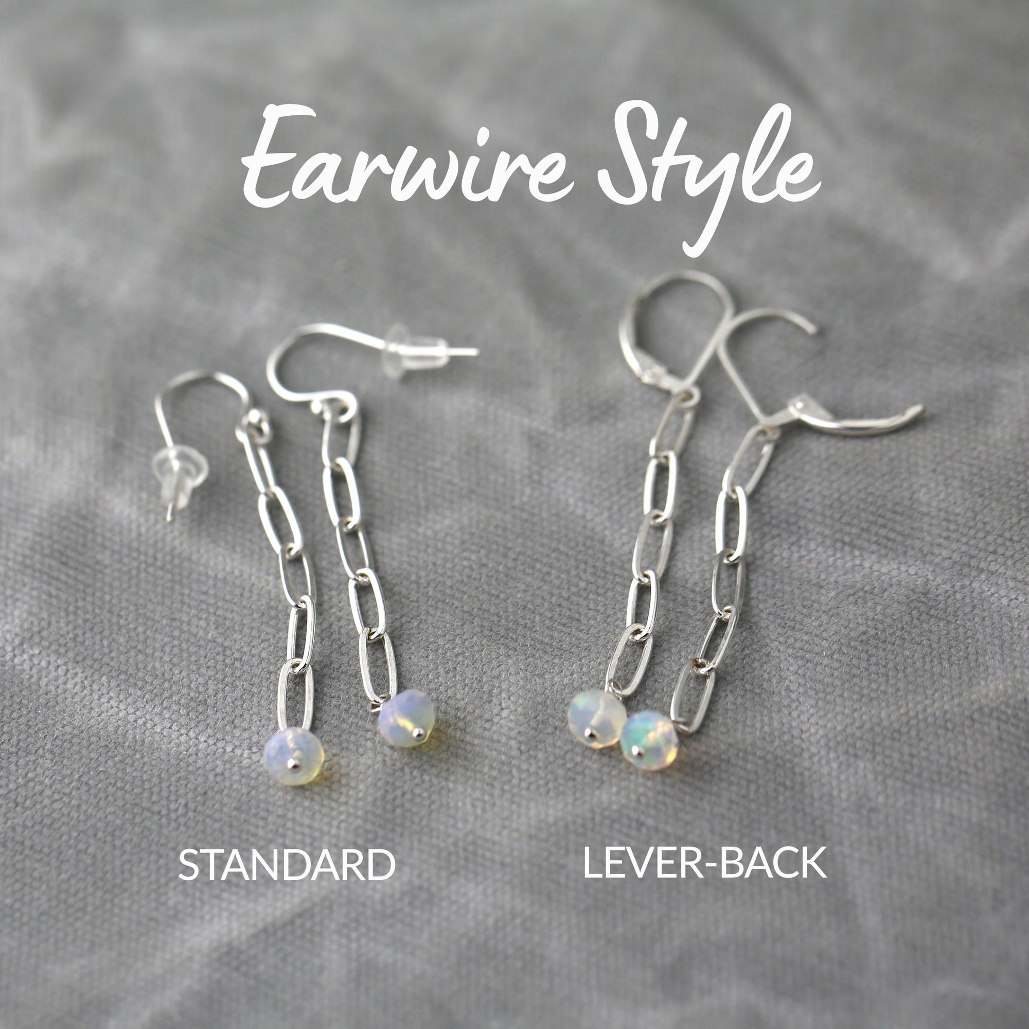 Opal Chain Earrings