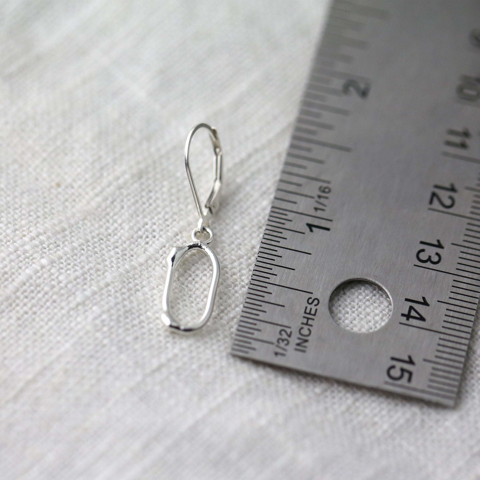 Dew Drop Oval Earrings (One of a kind)