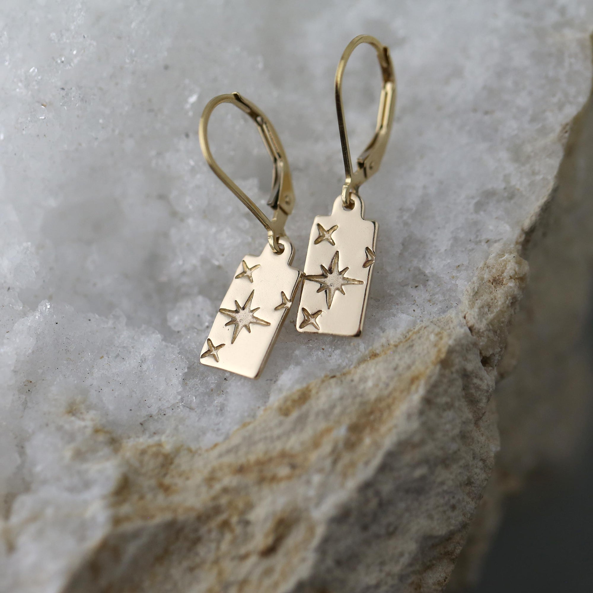 Mini Celestial Gold Star Earrings