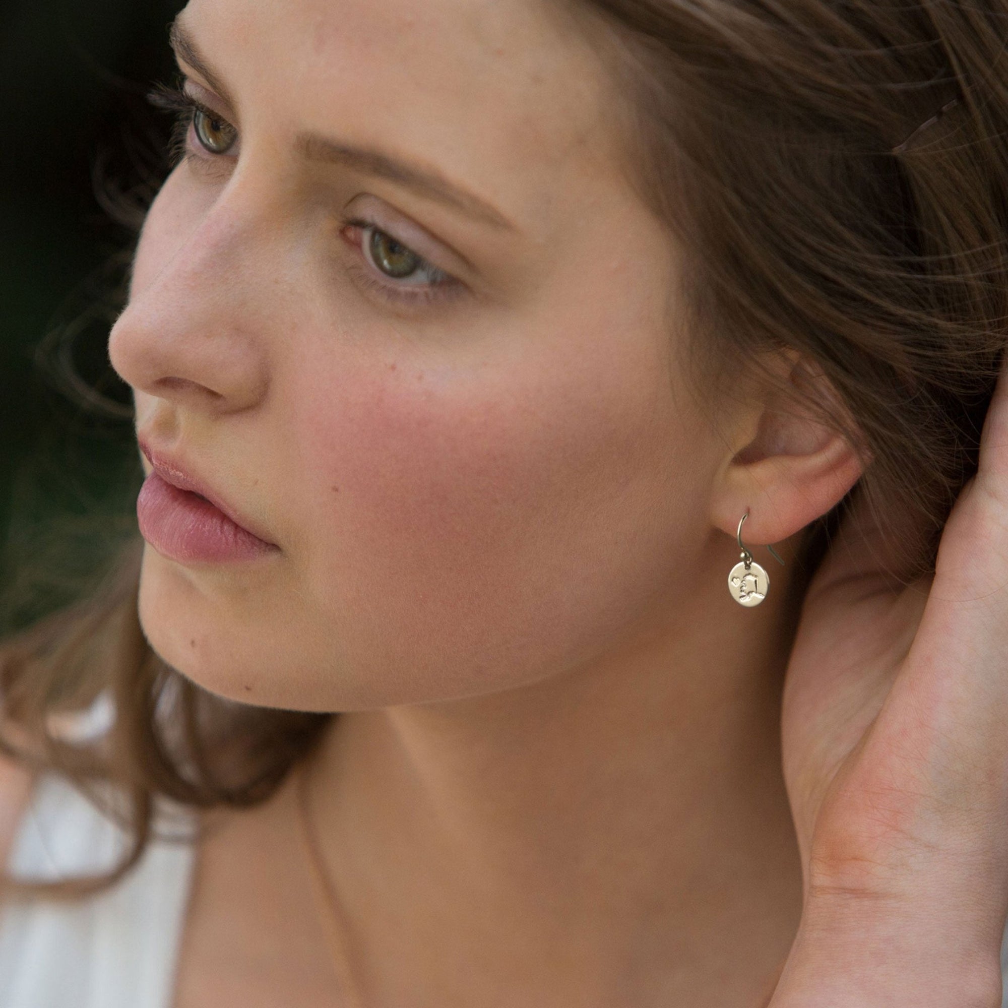 Alaska State Love Earrings jewelry handmade by Burnish