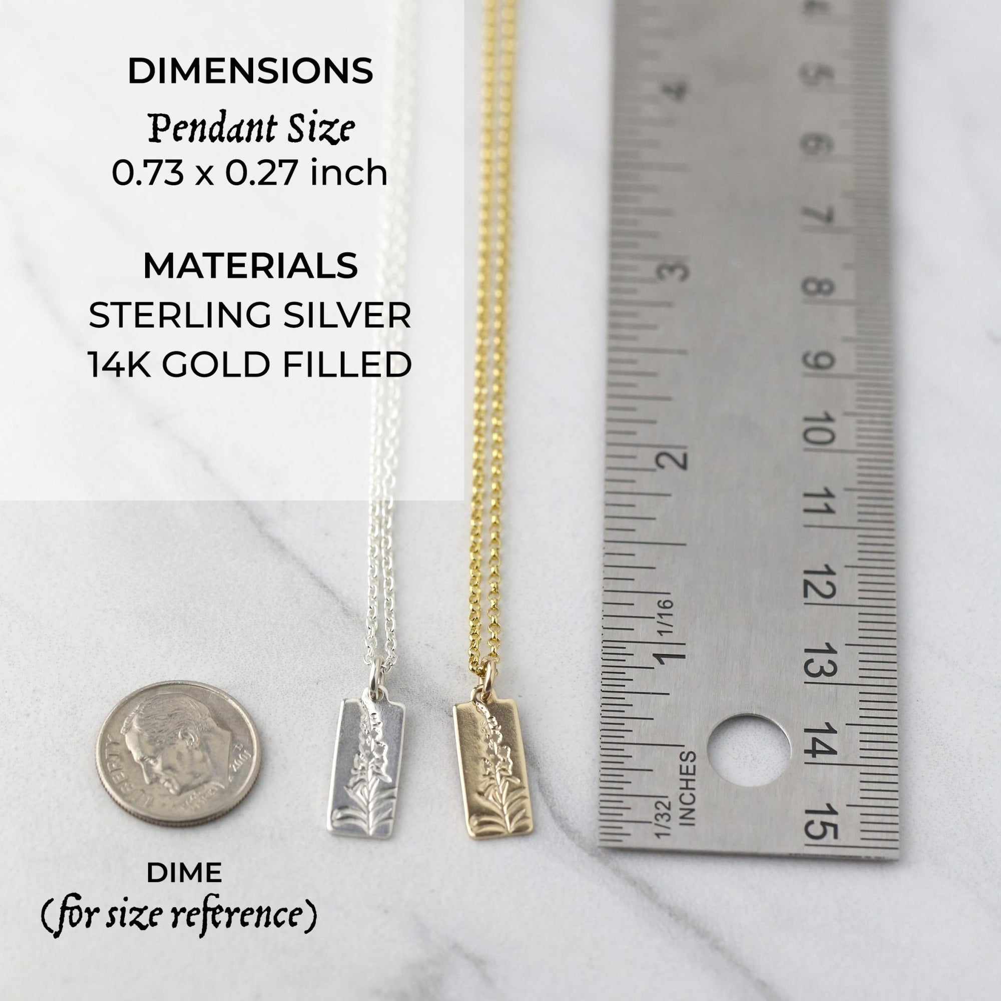 Alaskan Fireweed Necklace jewelry handmade by Burnish