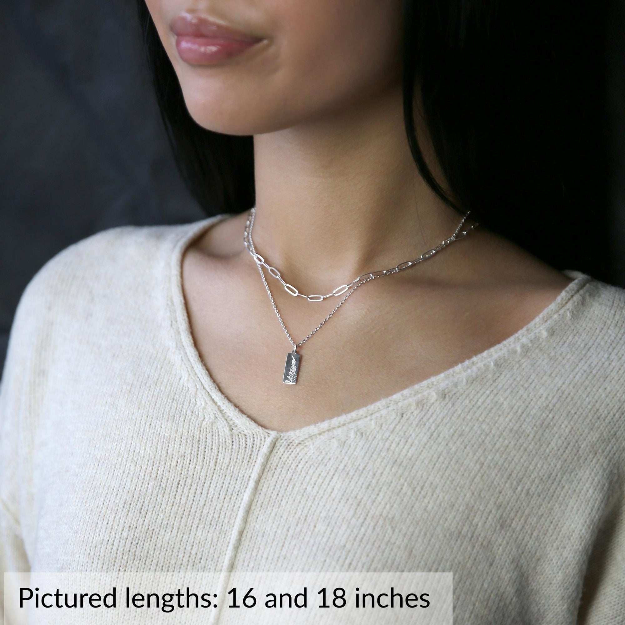 Alaskan Fireweed Necklace jewelry handmade by Burnish