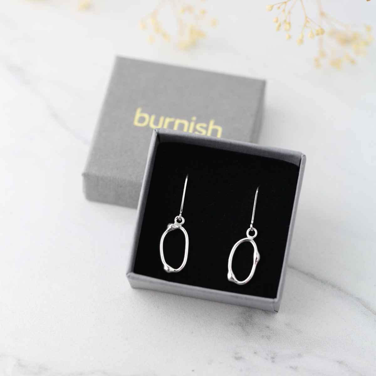 Dew Drop Oval Earrings (Limited Release) jewelry handmade by Burnish