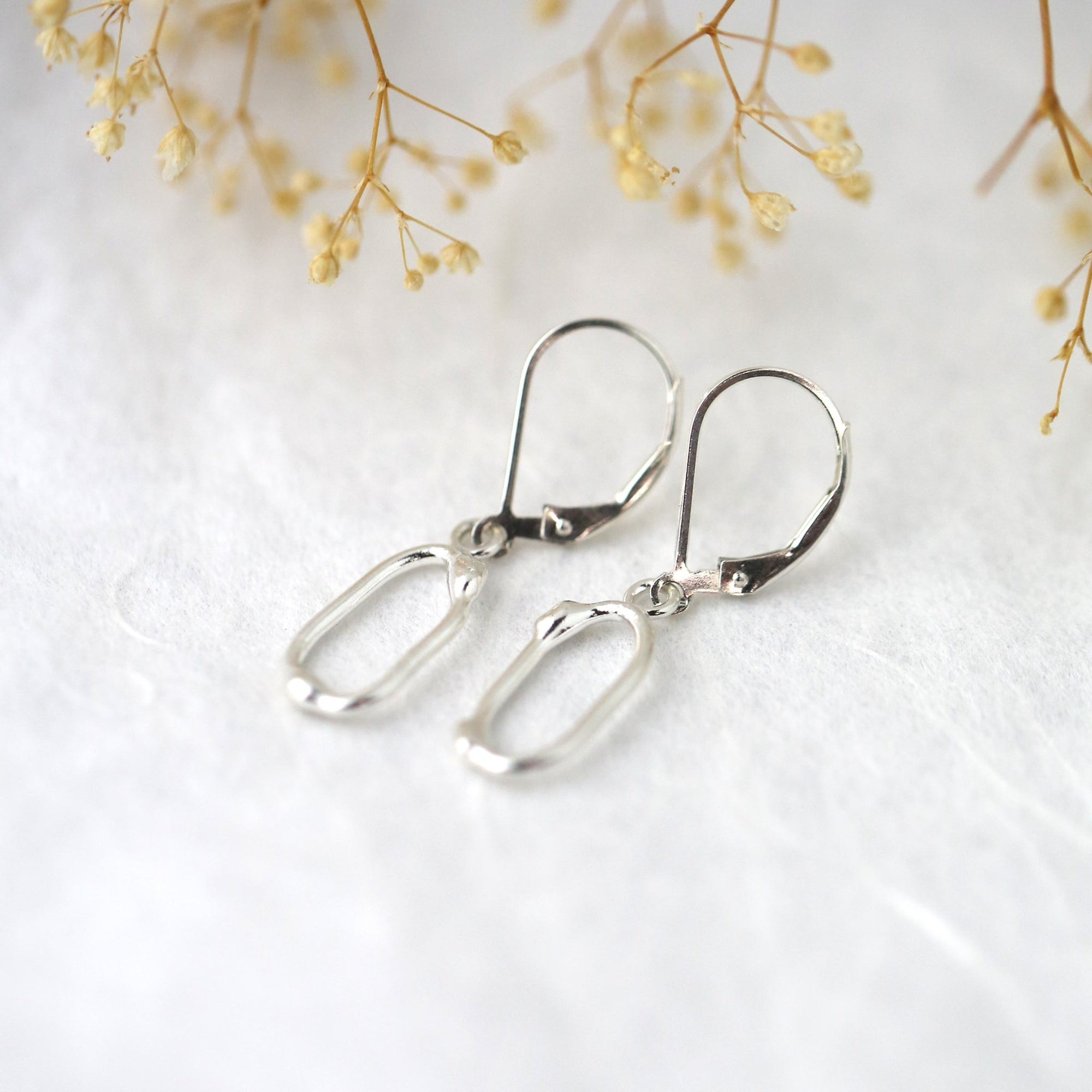 Dew Drop Oval Earrings (One of a kind) jewelry handmade by Burnish