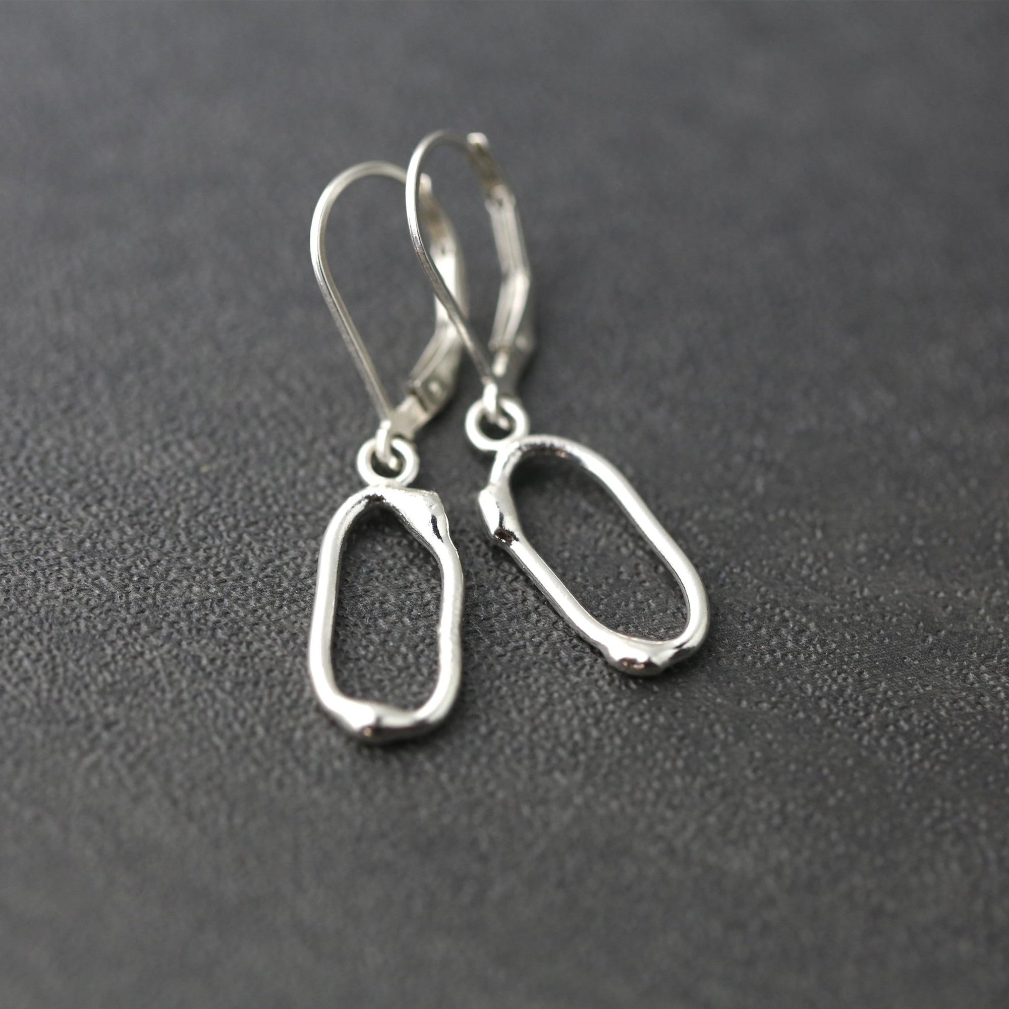 Dew Drop Oval Earrings (One of a kind) jewelry handmade by Burnish