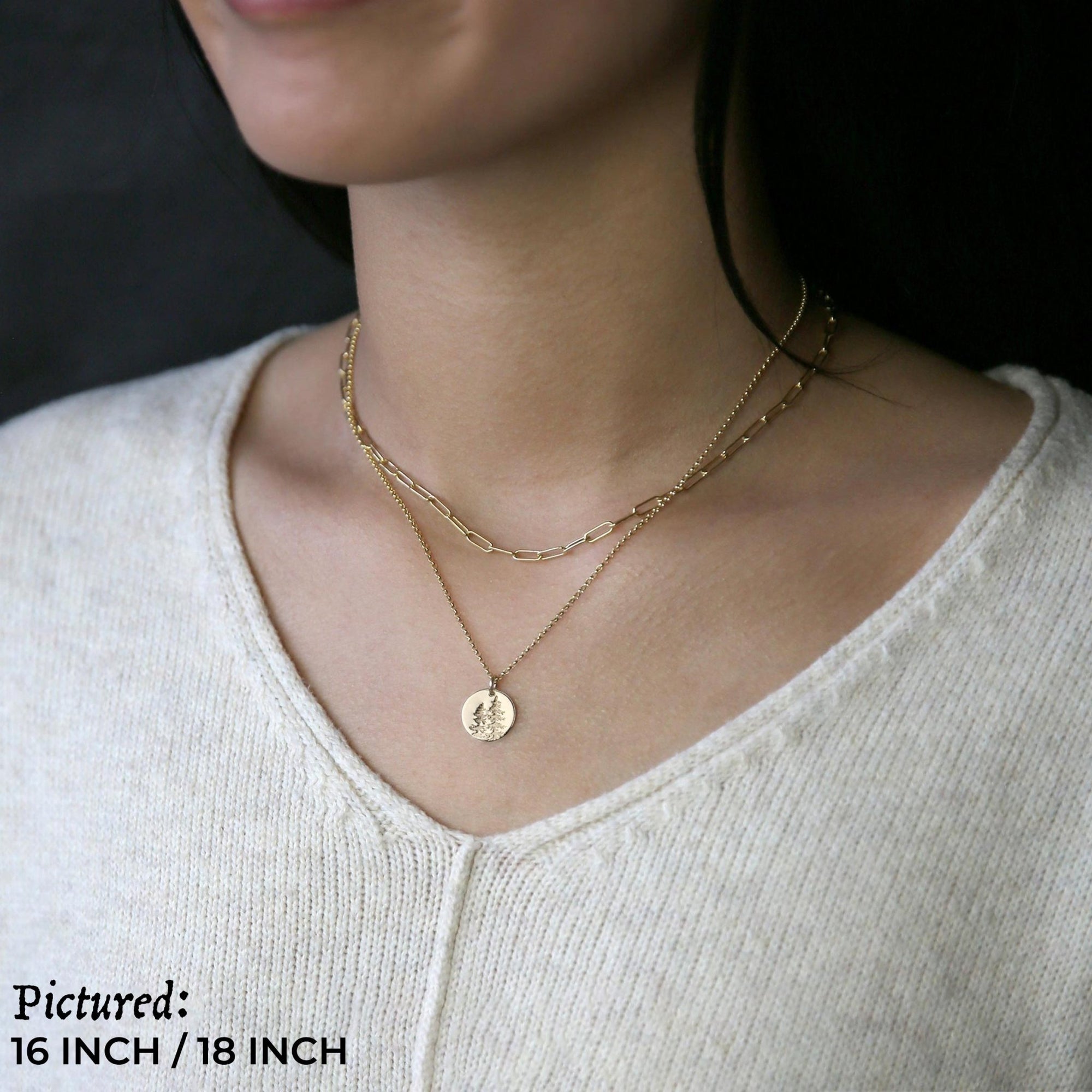 Evergreen Trees Forest Necklace jewelry handmade by Burnish