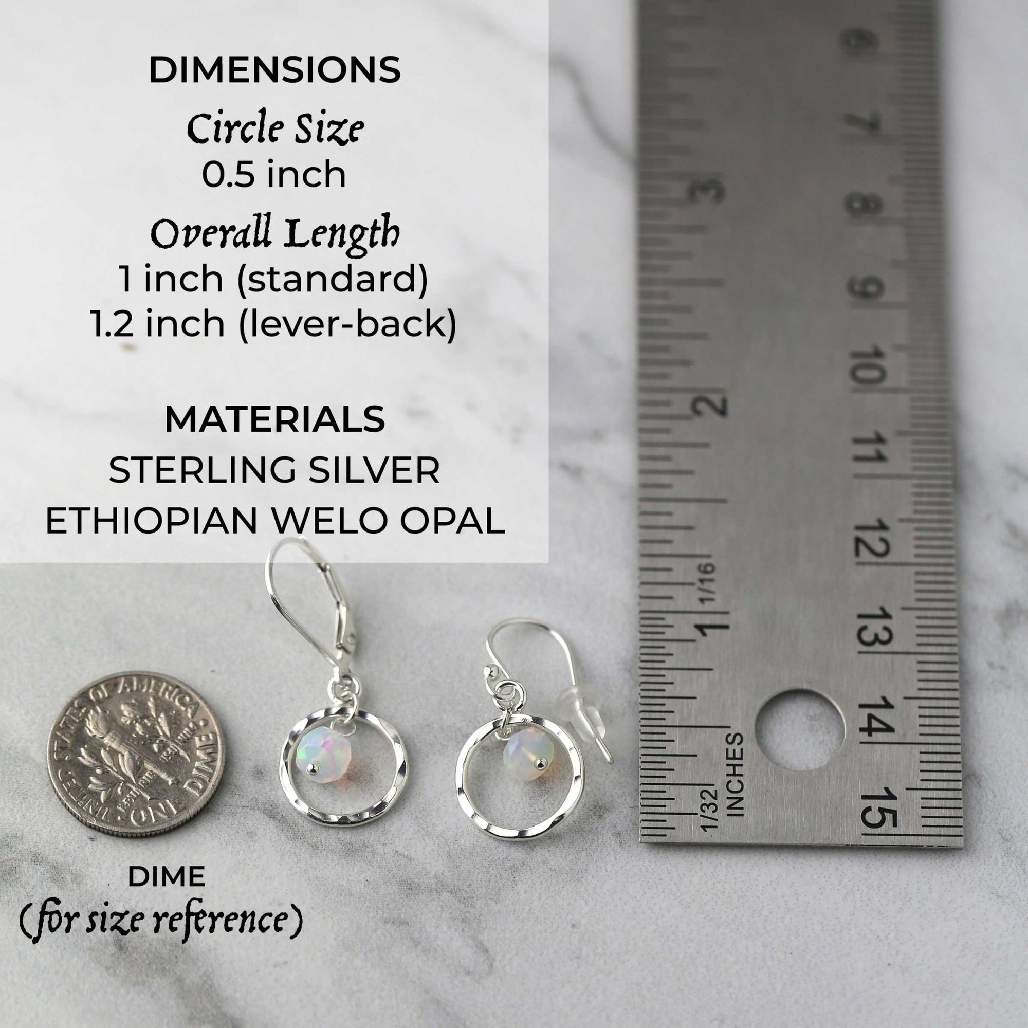 Faceted Opal Circle Earrings jewelry handmade by Burnish