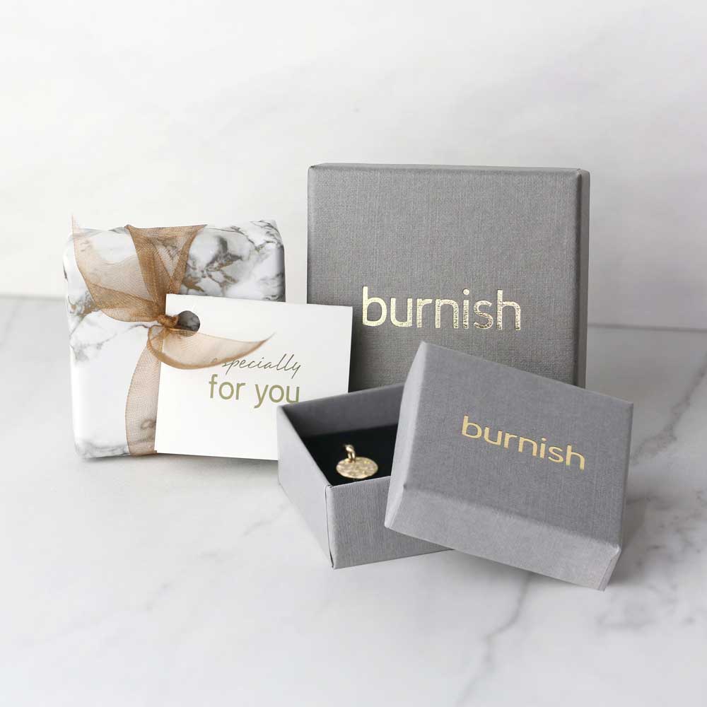 Burnish gift boxes and gift wrap.