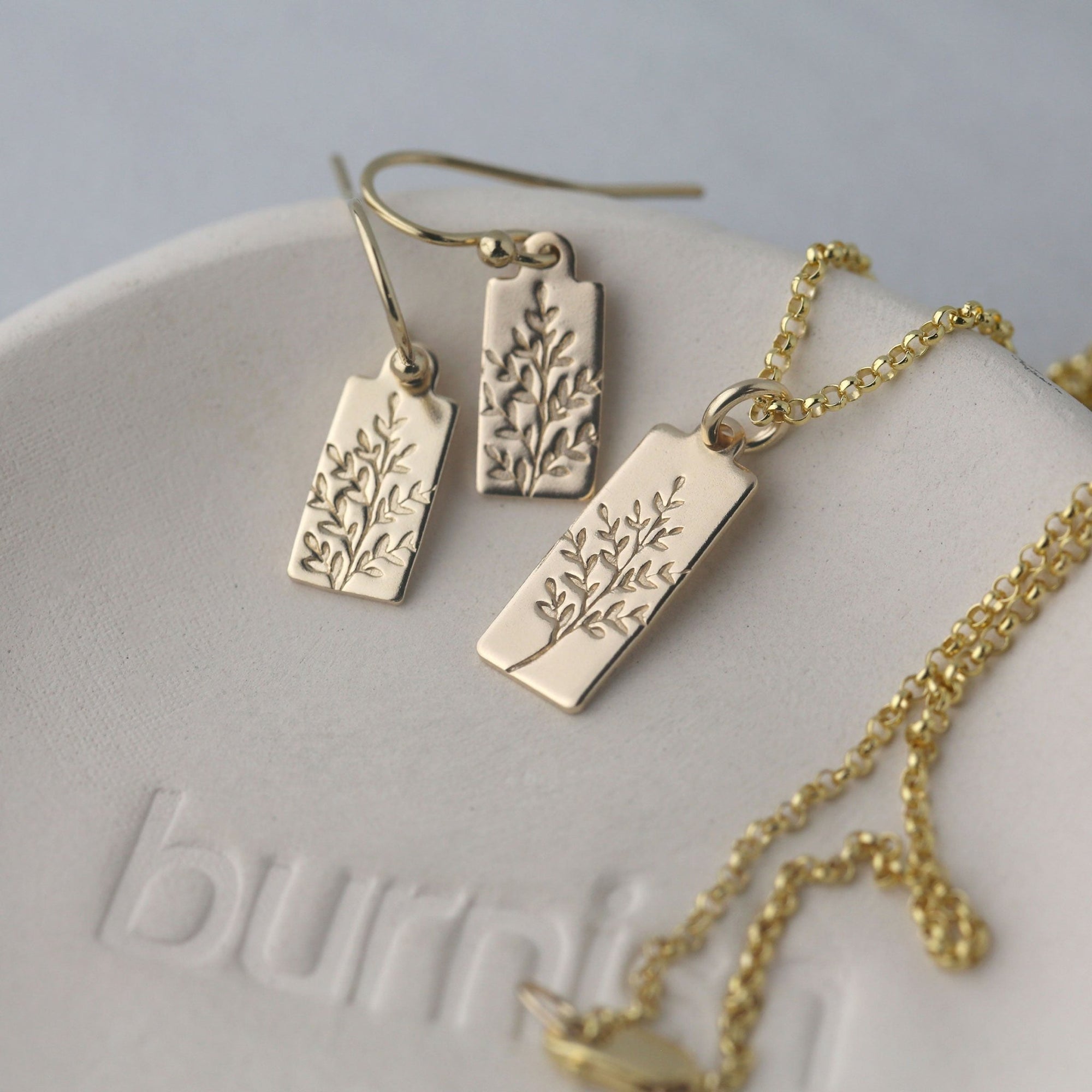 Gold Wildflower Jewelry Set jewelry handmade by Burnish