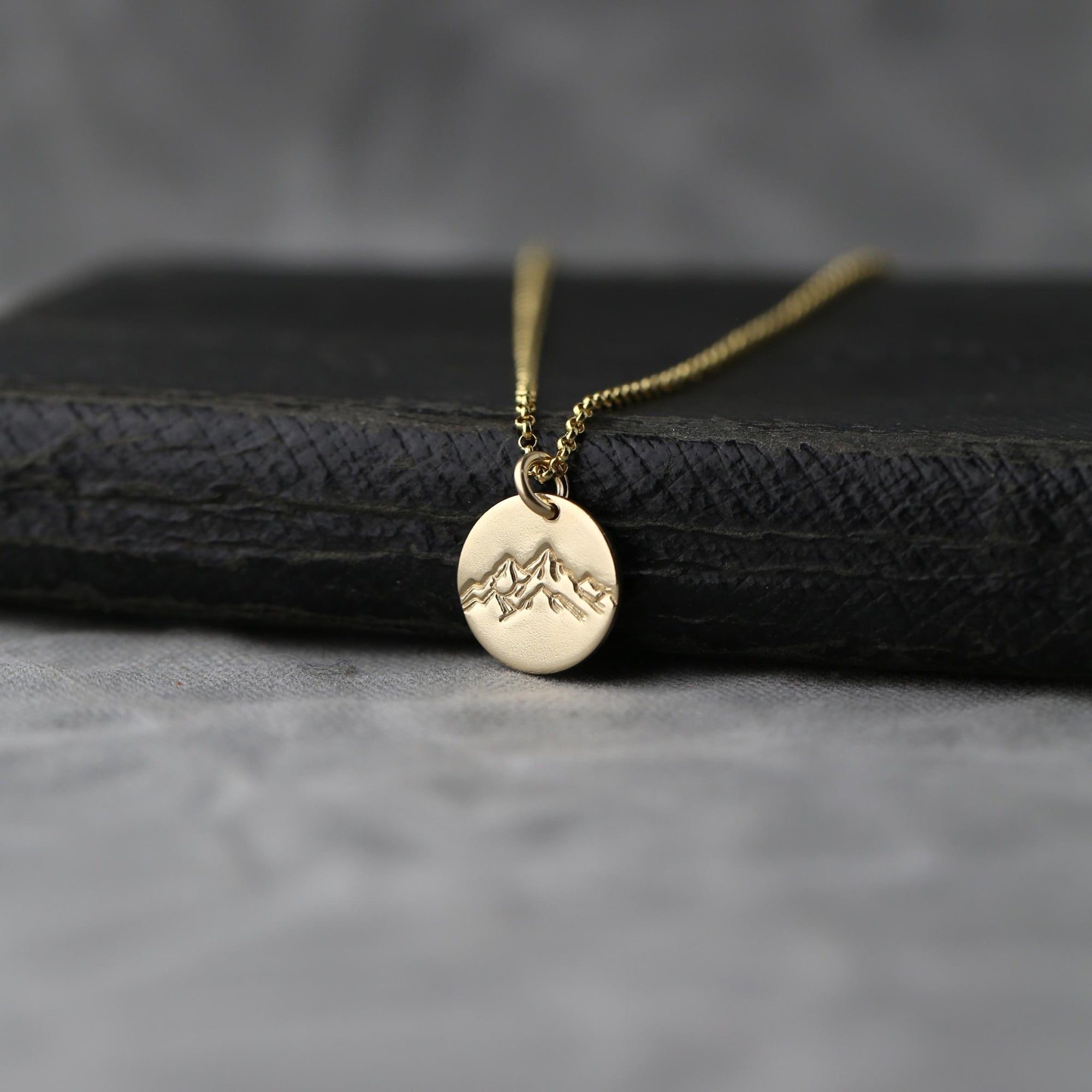 Hand Stamped Detailed Mountain Necklace jewelry handmade by Burnish