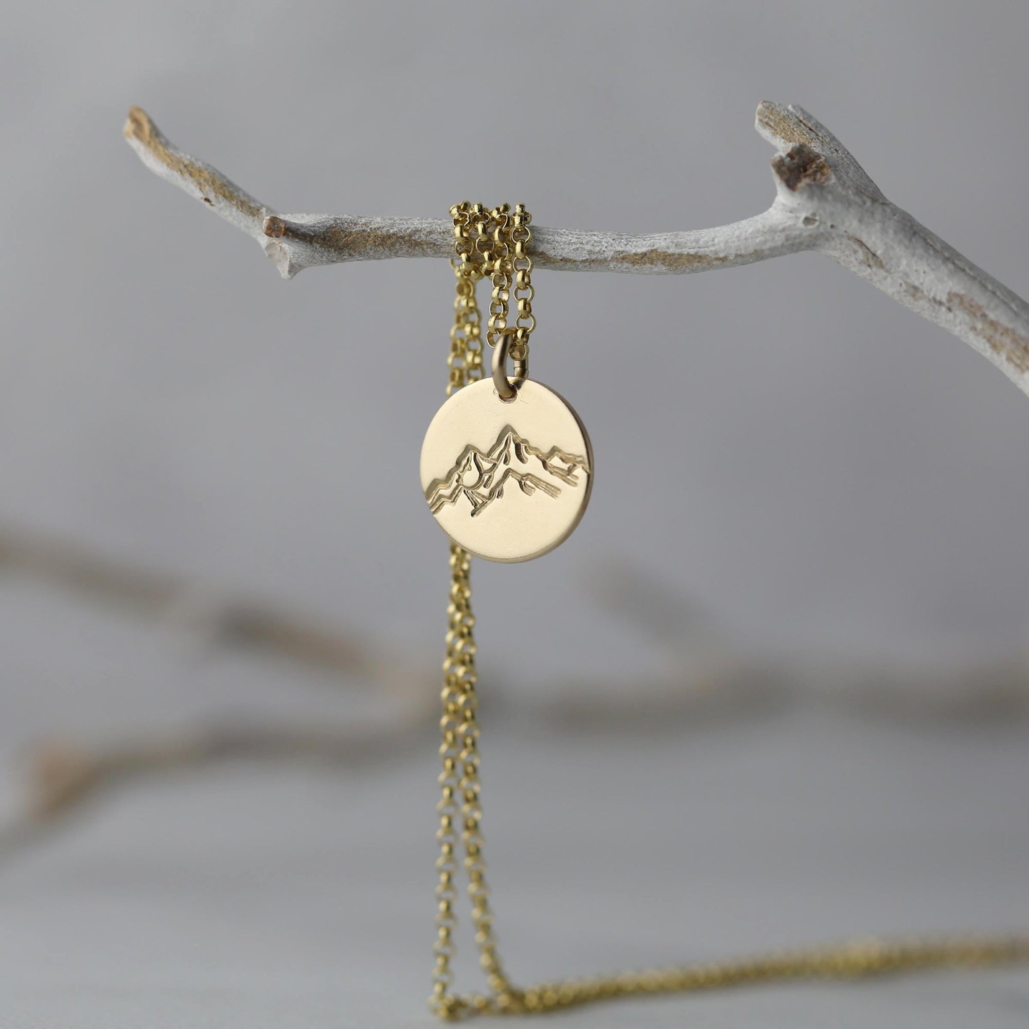 Hand Stamped Detailed Mountain Necklace jewelry handmade by Burnish