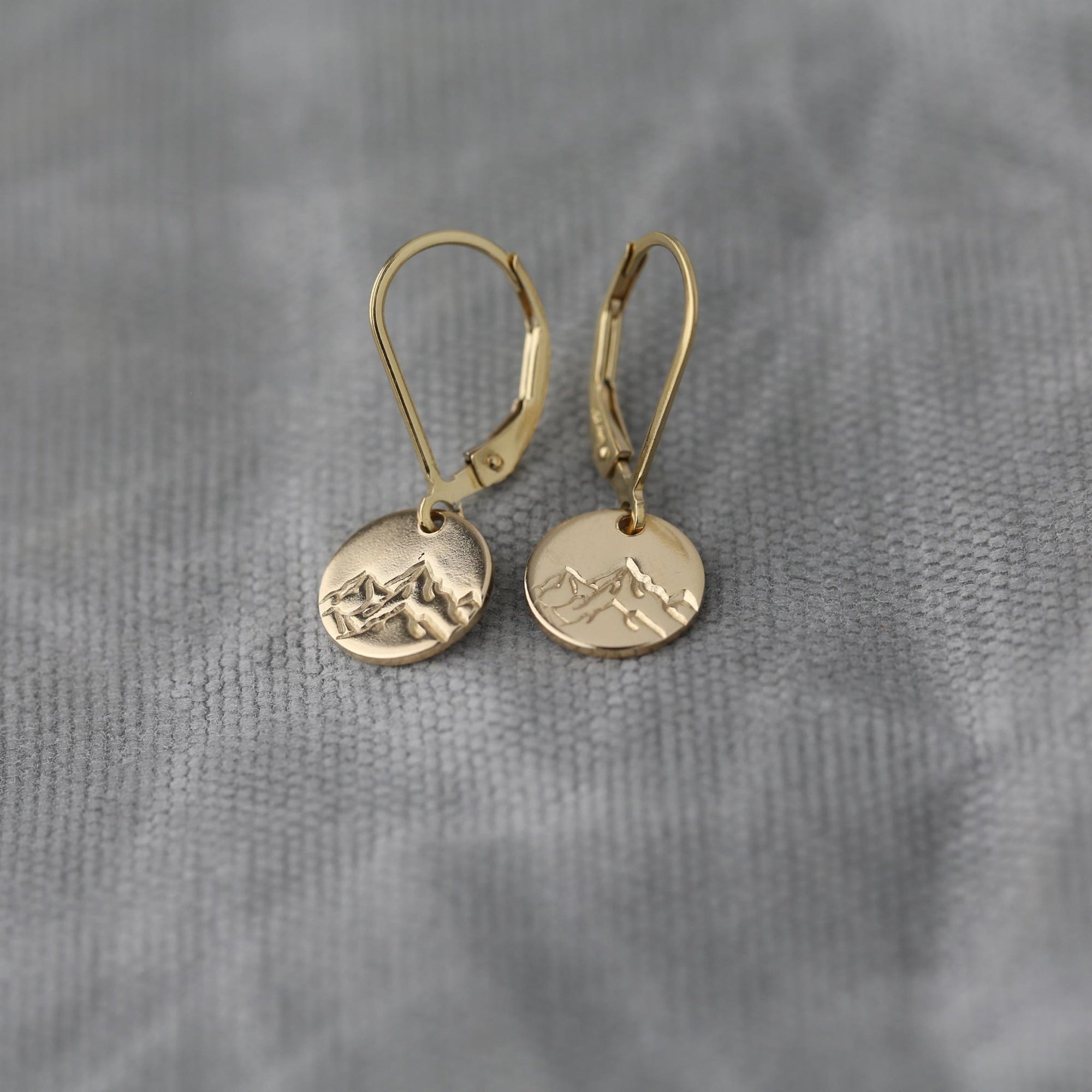 Mini Mountain Earrings jewelry handmade by Burnish