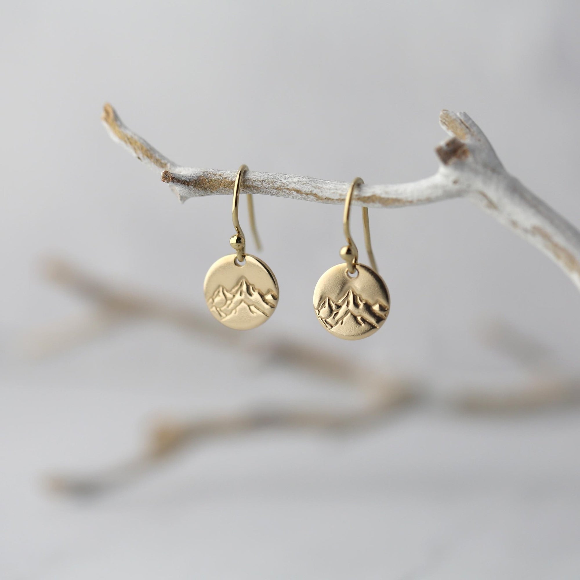 Mini Mountain Earrings jewelry handmade by Burnish