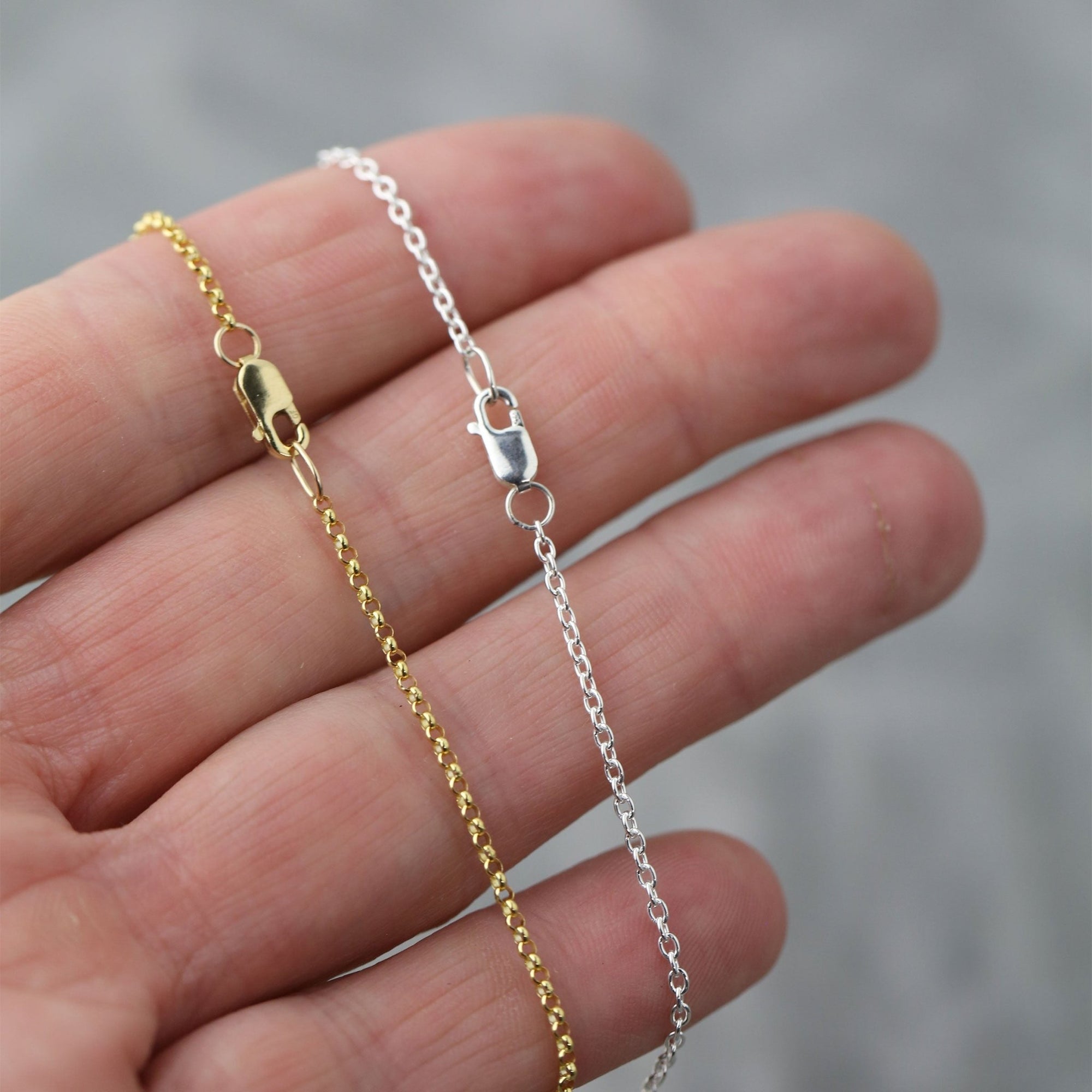 Sterling Silver or Gold Filled Chain Necklace jewelry handmade by Burnish