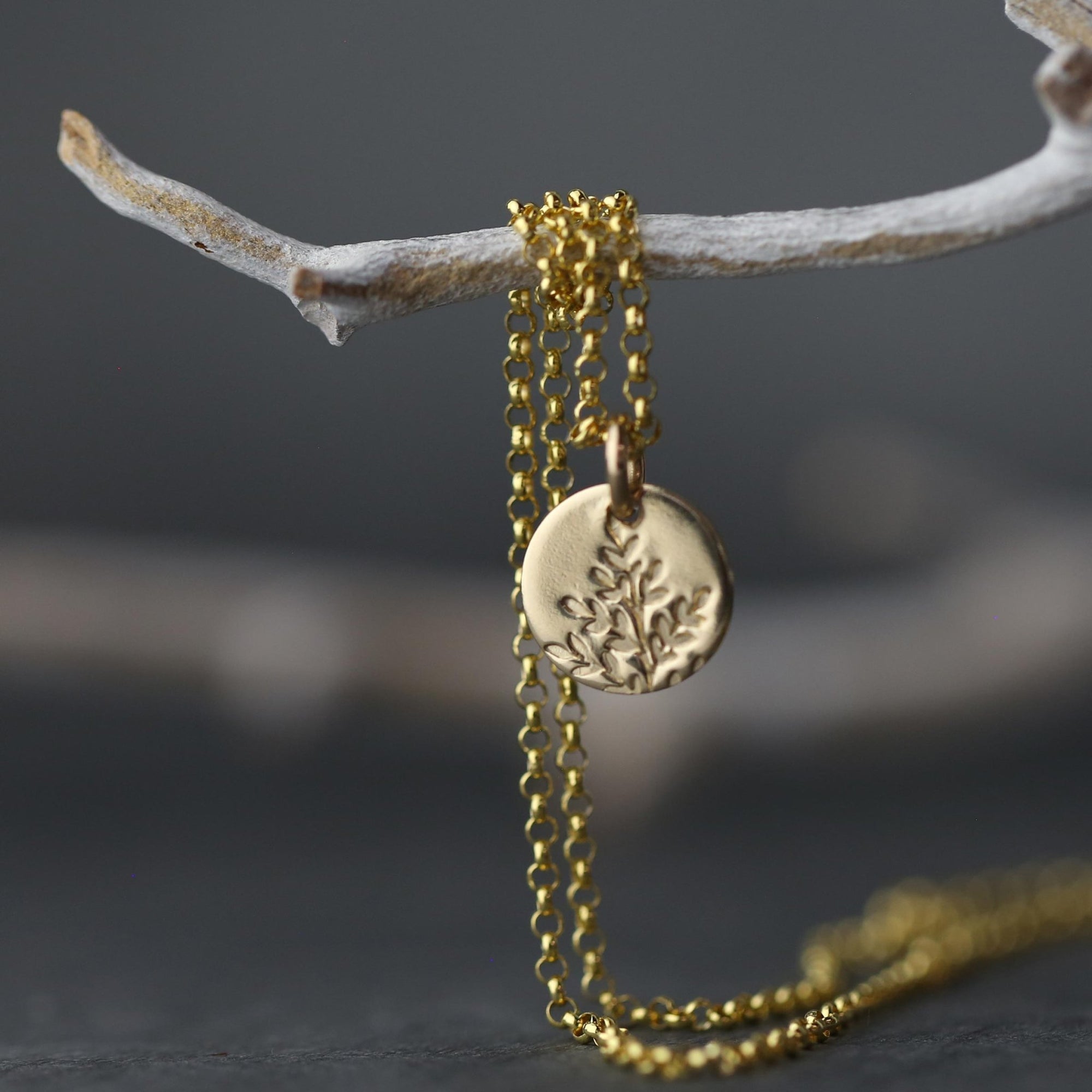 Wildflower Tiny Disc Necklace jewelry handmade by Burnish