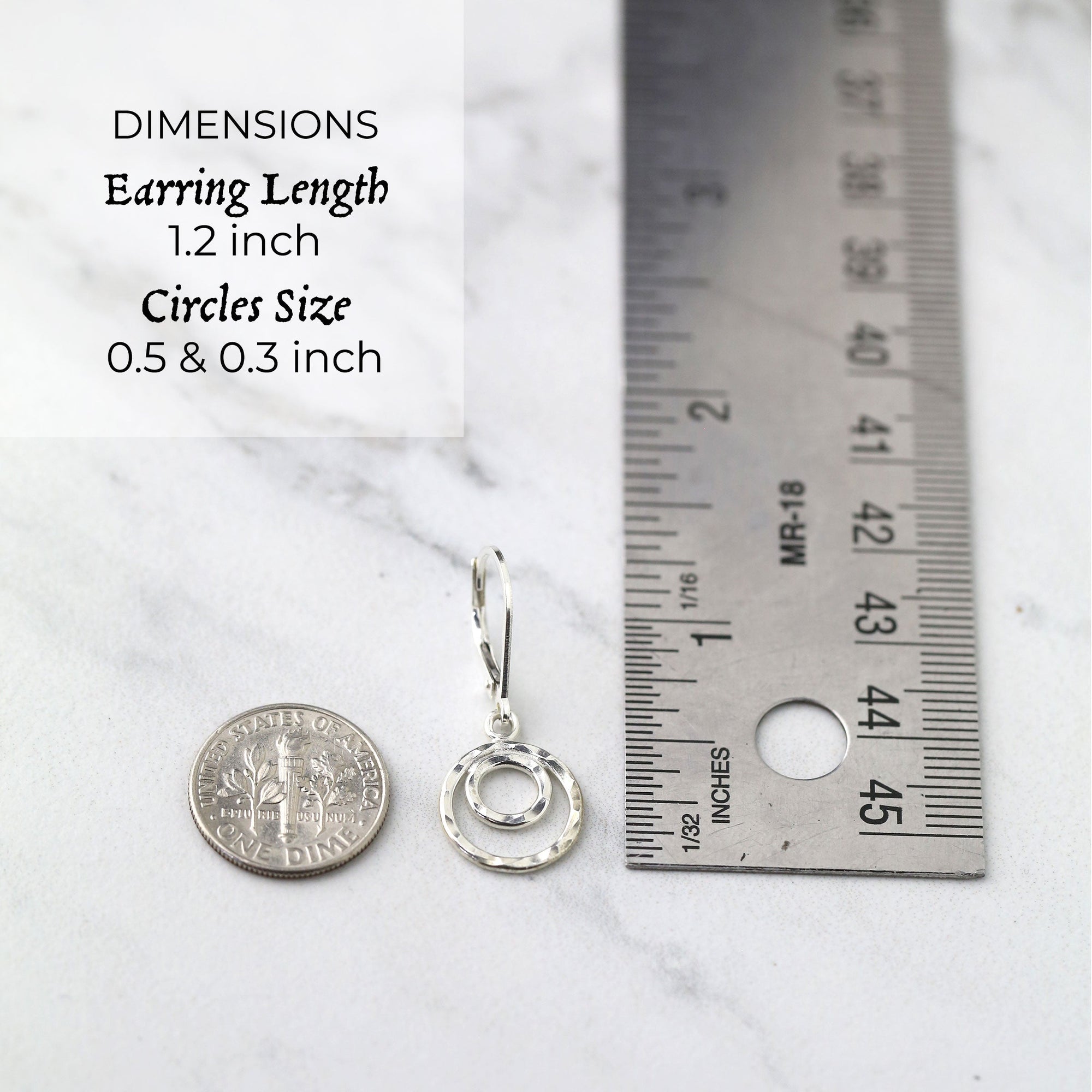 Hammered Double Circle Earrings