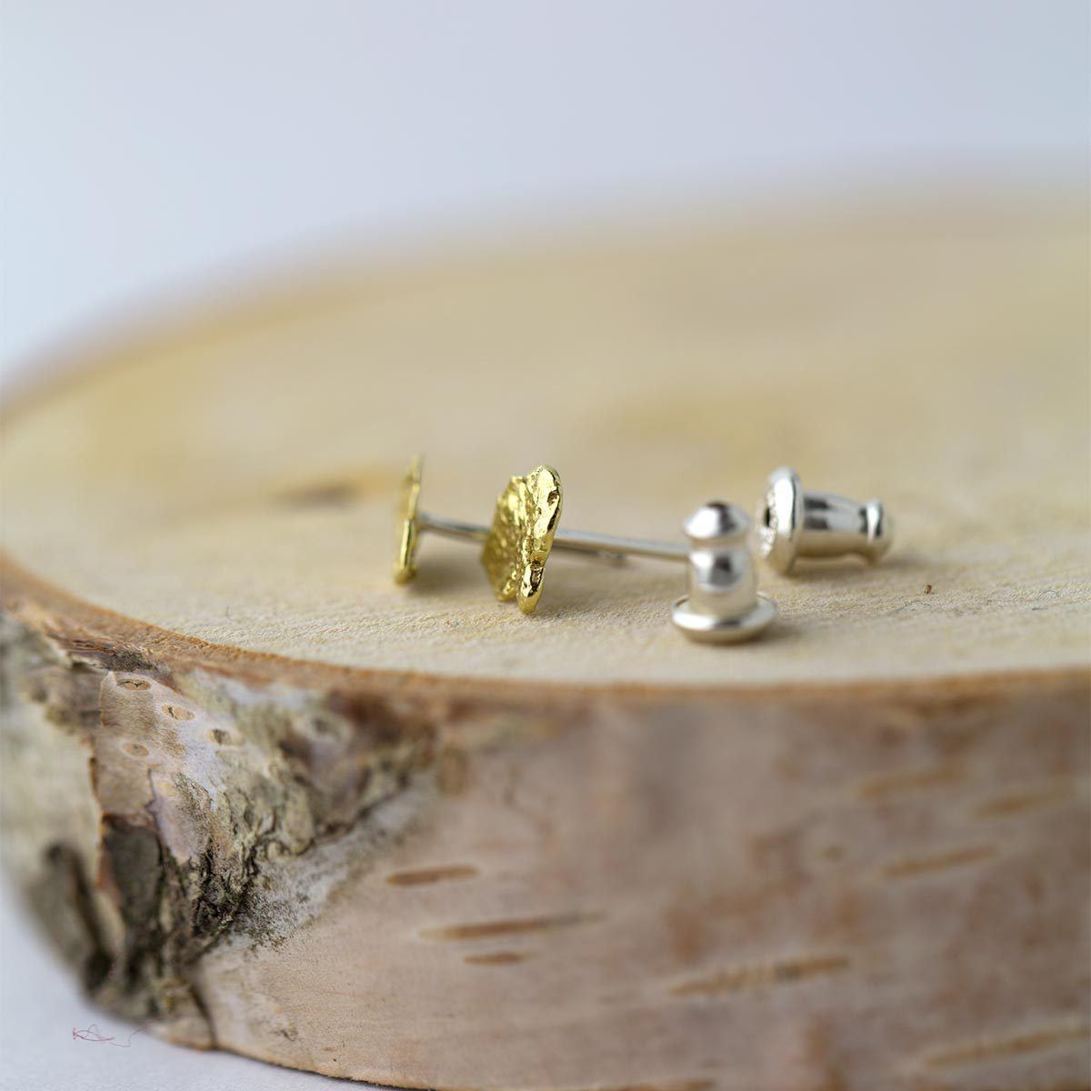 Alaska Gold Nugget Flake Earrings - Handmade Jewelry by Burnish