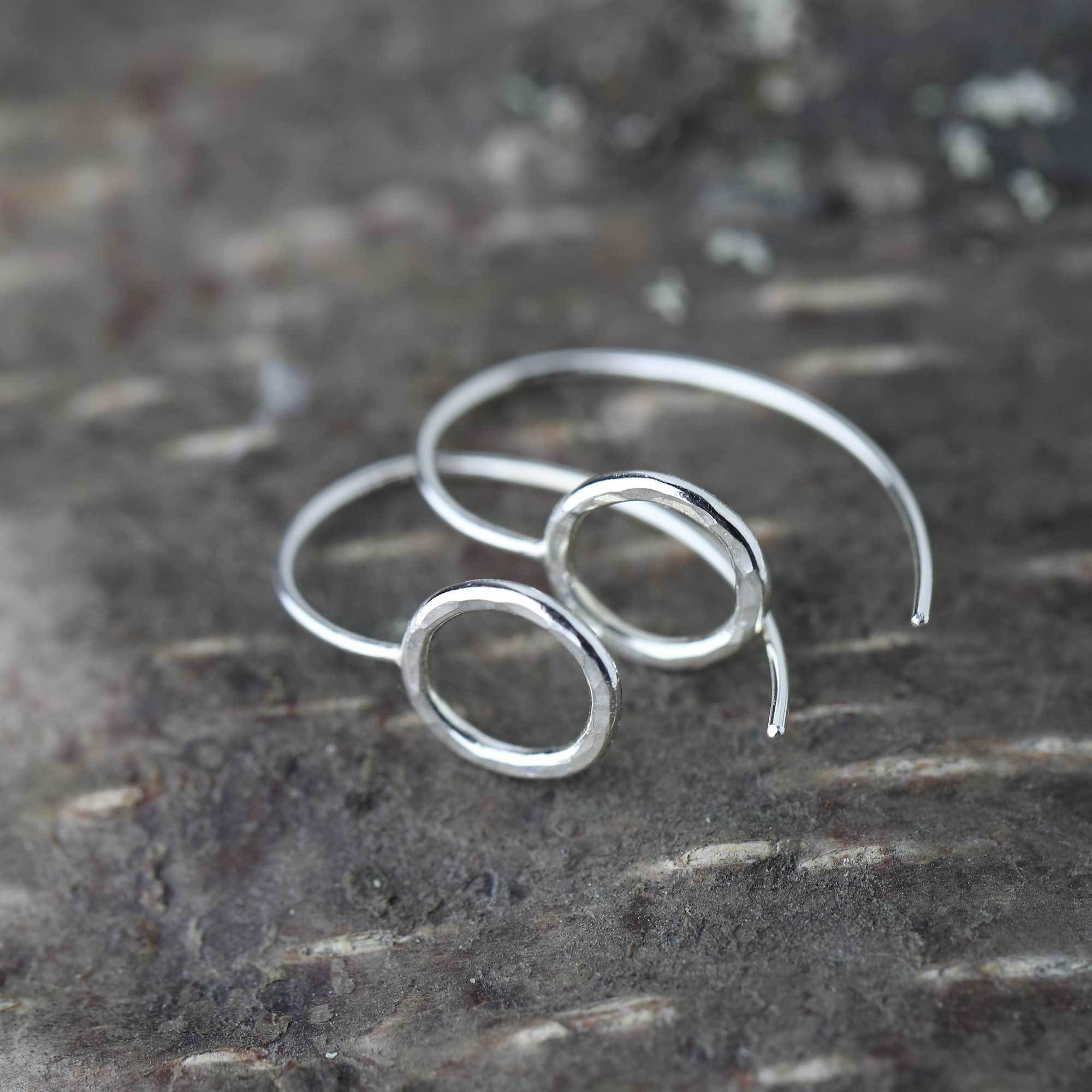 Circle Drop Earrings - Handmade Jewelry by Burnish