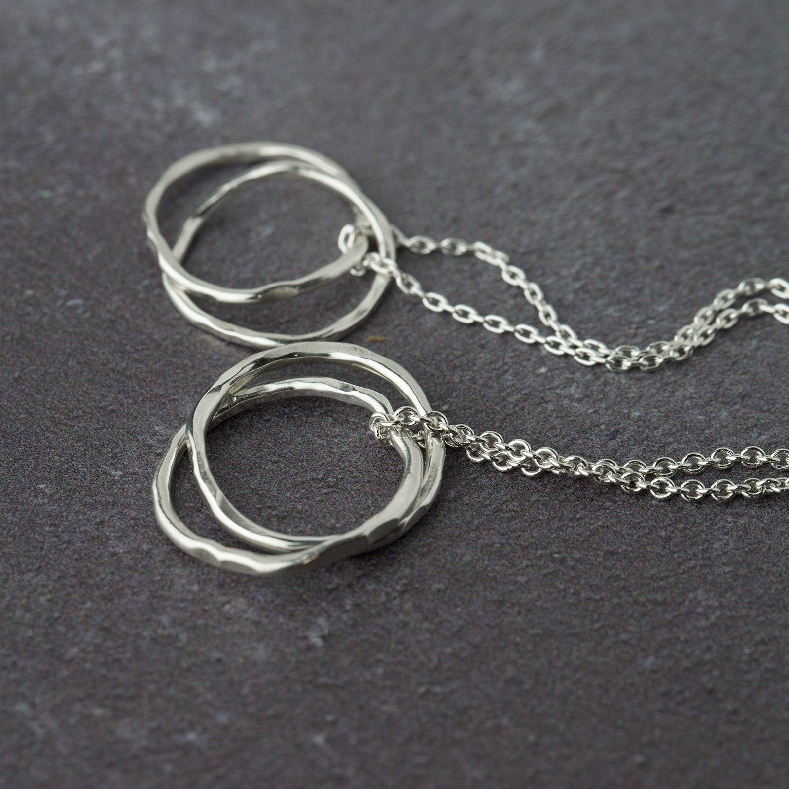 Couple&#39;s Eternity Necklace Set - Handmade Jewelry by Burnish
