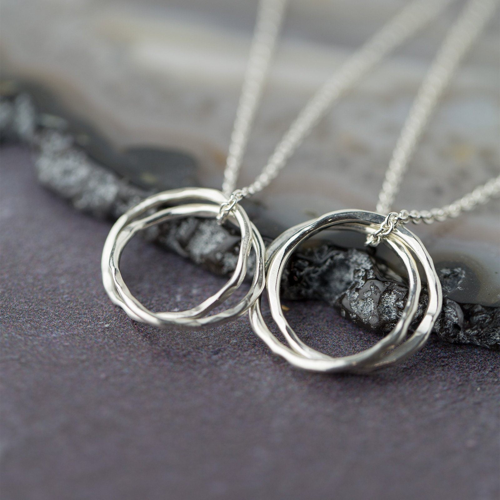 Couple's Eternity Necklace Set - Handmade Jewelry by Burnish