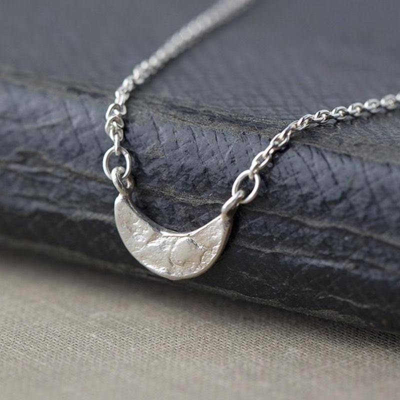 Crescent Arc Necklace - Handmade Jewelry by Burnish