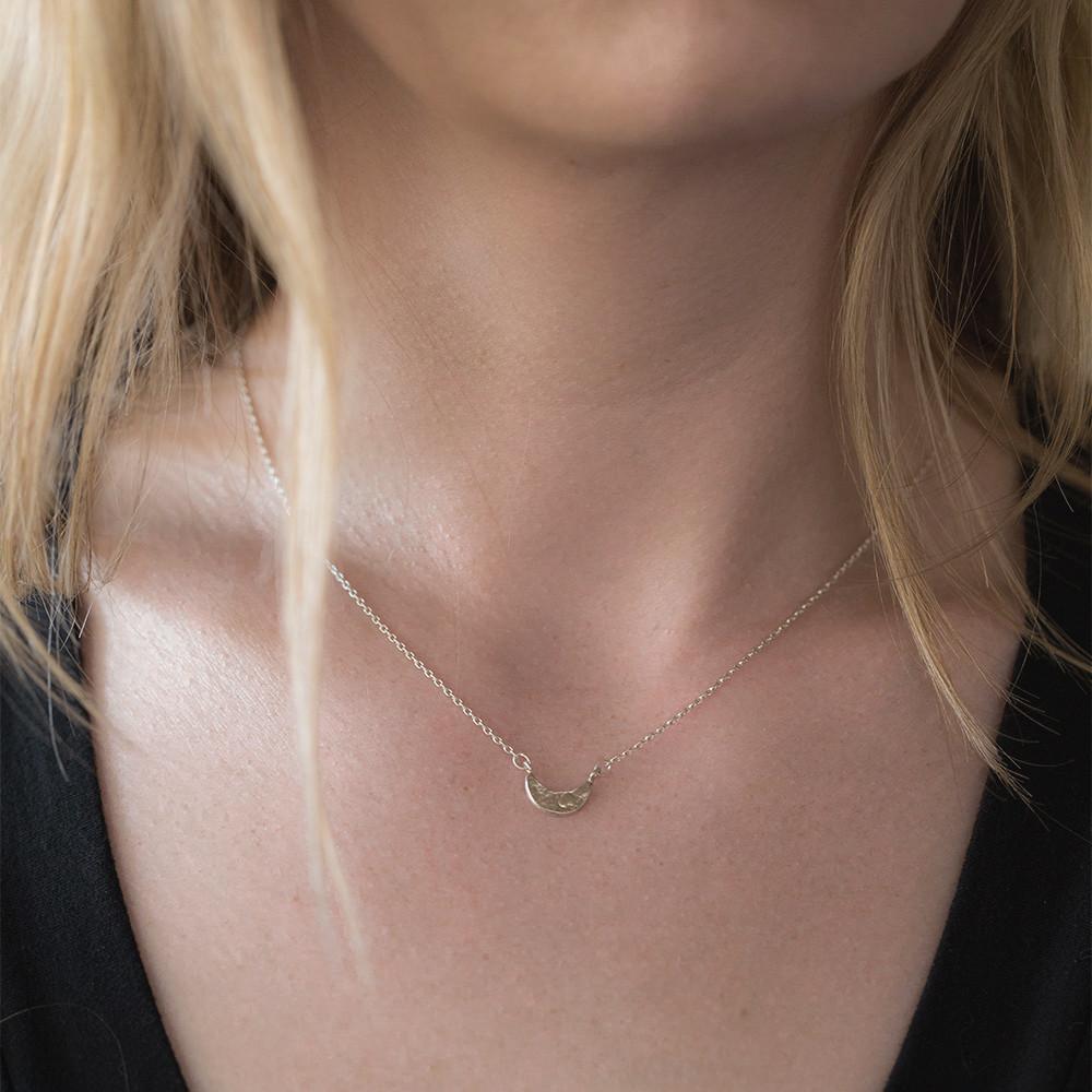 Crescent Arc Necklace - Handmade Jewelry by Burnish