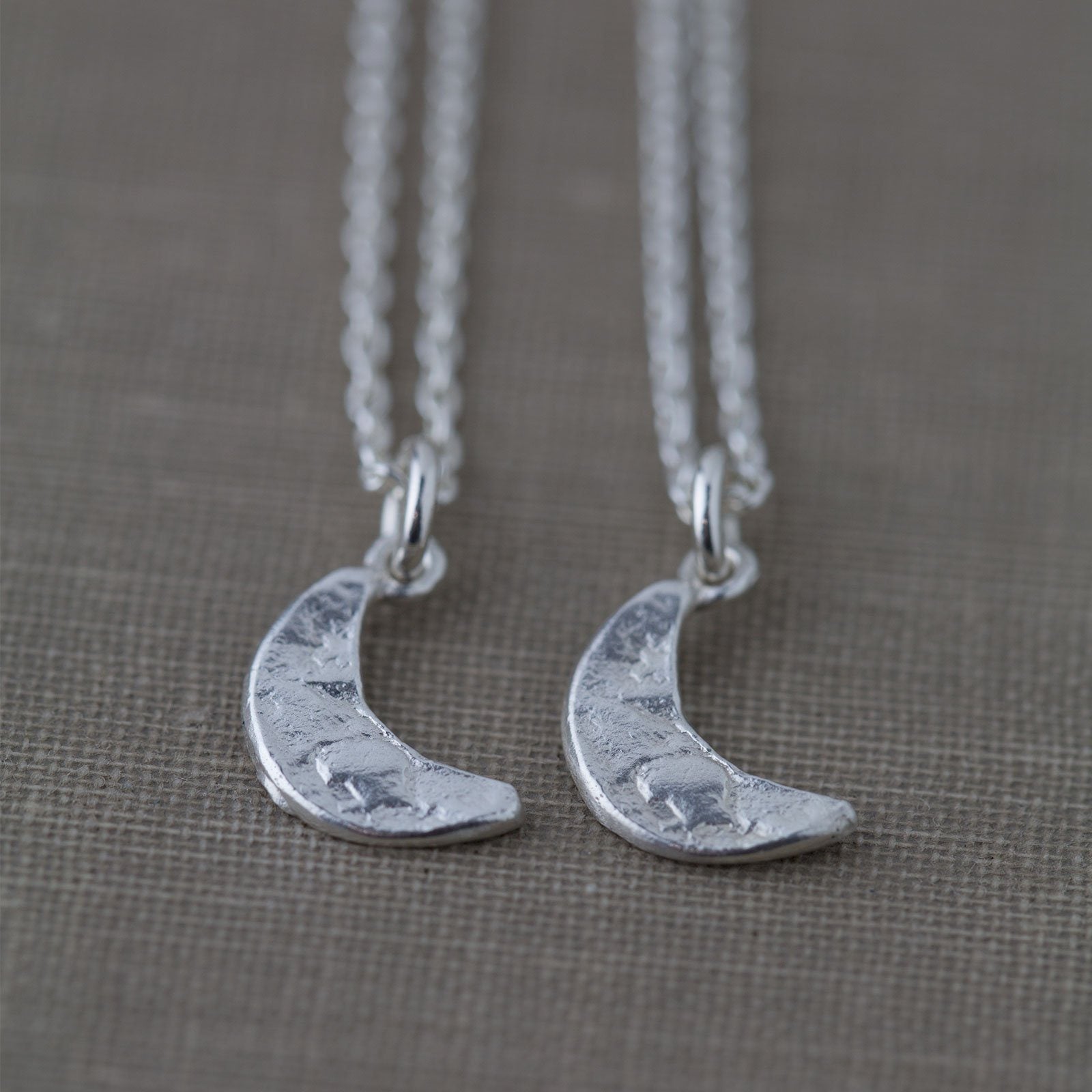 Crescent Moon Necklace - Handmade Jewelry by Burnish