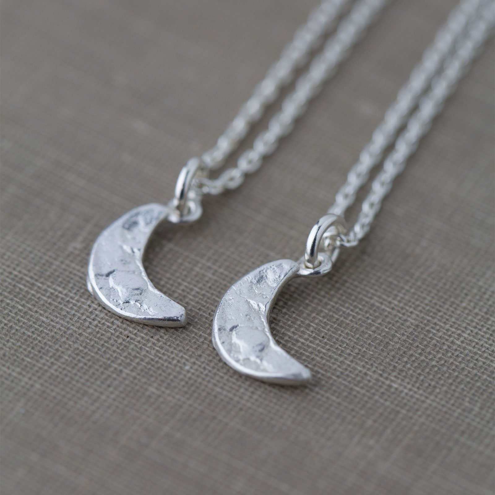 Crescent Moon Necklace - Handmade Jewelry by Burnish