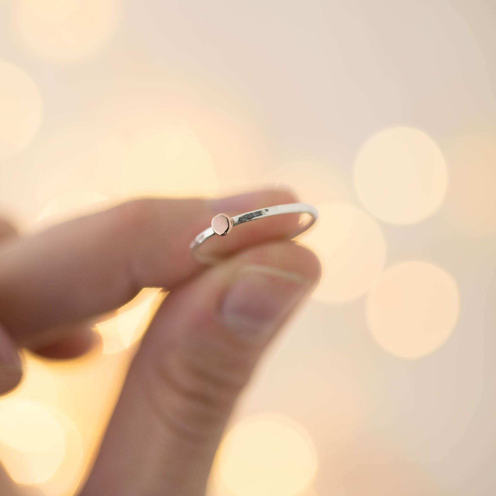 Dainty Dot Ring Set of 3 - Handmade Jewelry by Burnish