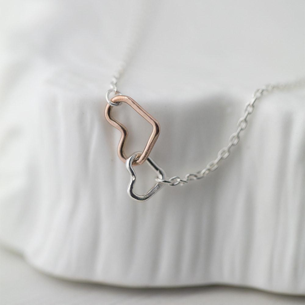 Dainty Tiny Heart Necklace - Handmade Jewelry by Burnish