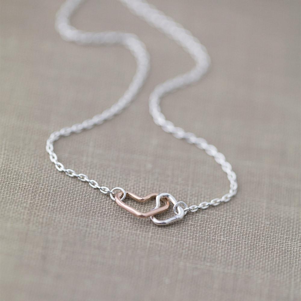 Dainty Tiny Heart Necklace - Handmade Jewelry by Burnish