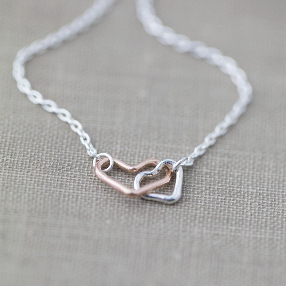 Dainty Tiny Heart Necklace - Handmade Jewelry by Burnish