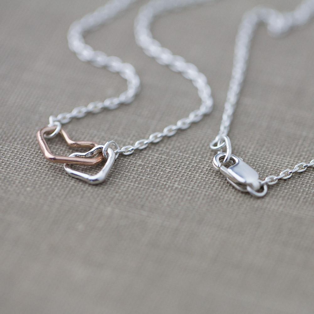 Dainty Tiny Heart Necklace - Handmade Jewelry by Burnish