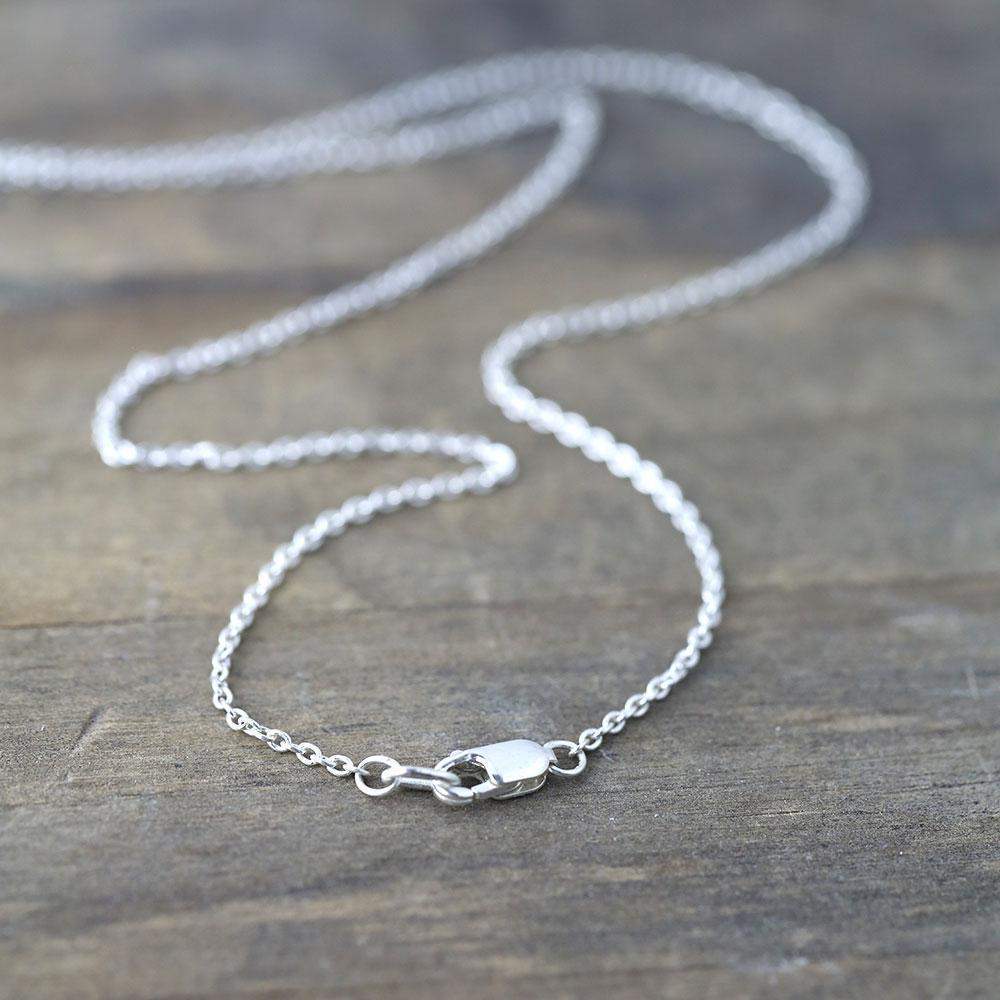 Dainty Tundra Sapphire Bar Necklace - Handmade Jewelry by Burnish