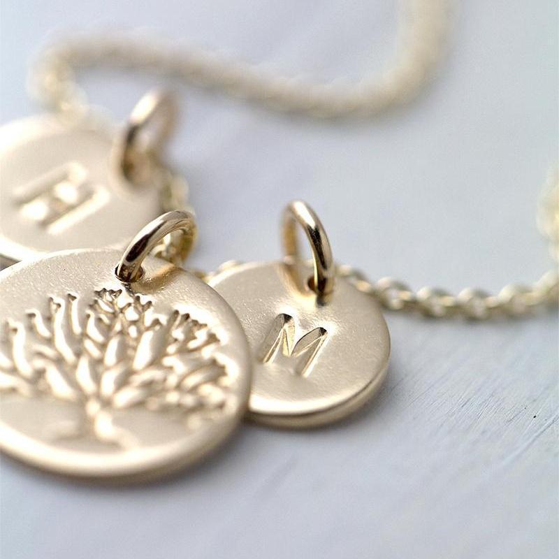 Family Tree Necklace - Gold Filled - Handmade Jewelry by Burnish